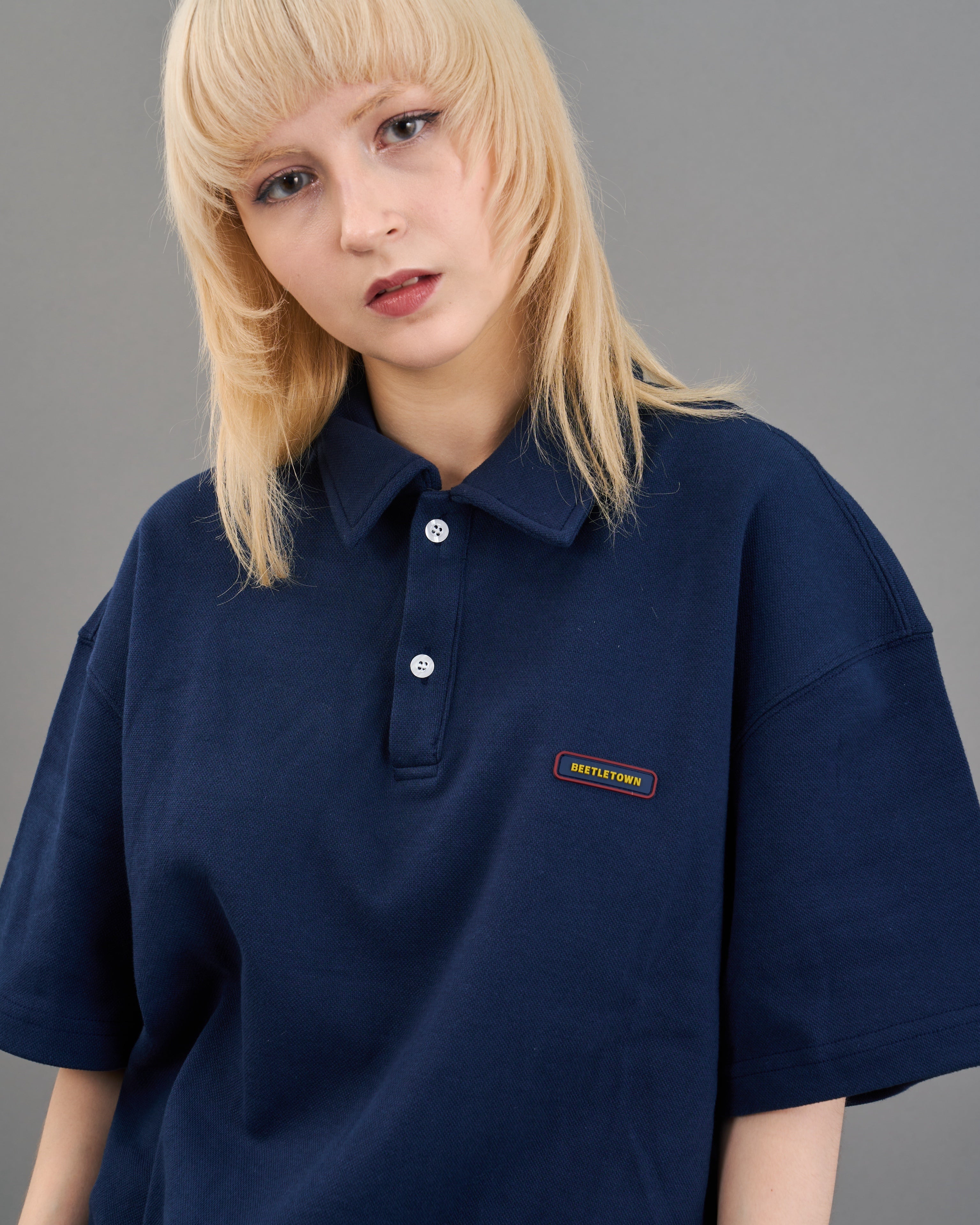 鹿子オーバーポロシャツSL0033