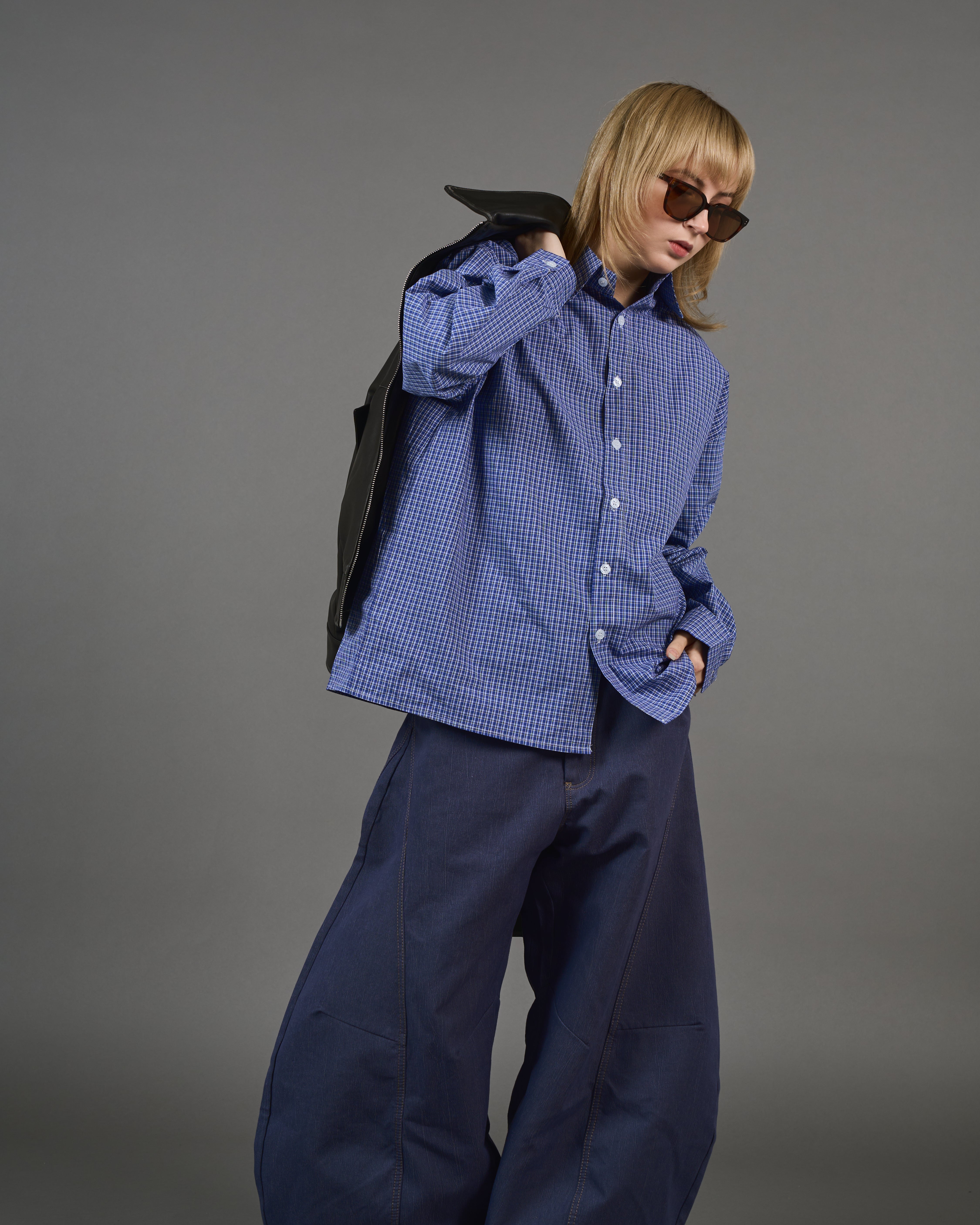 ブロードチェックシャツSL0006