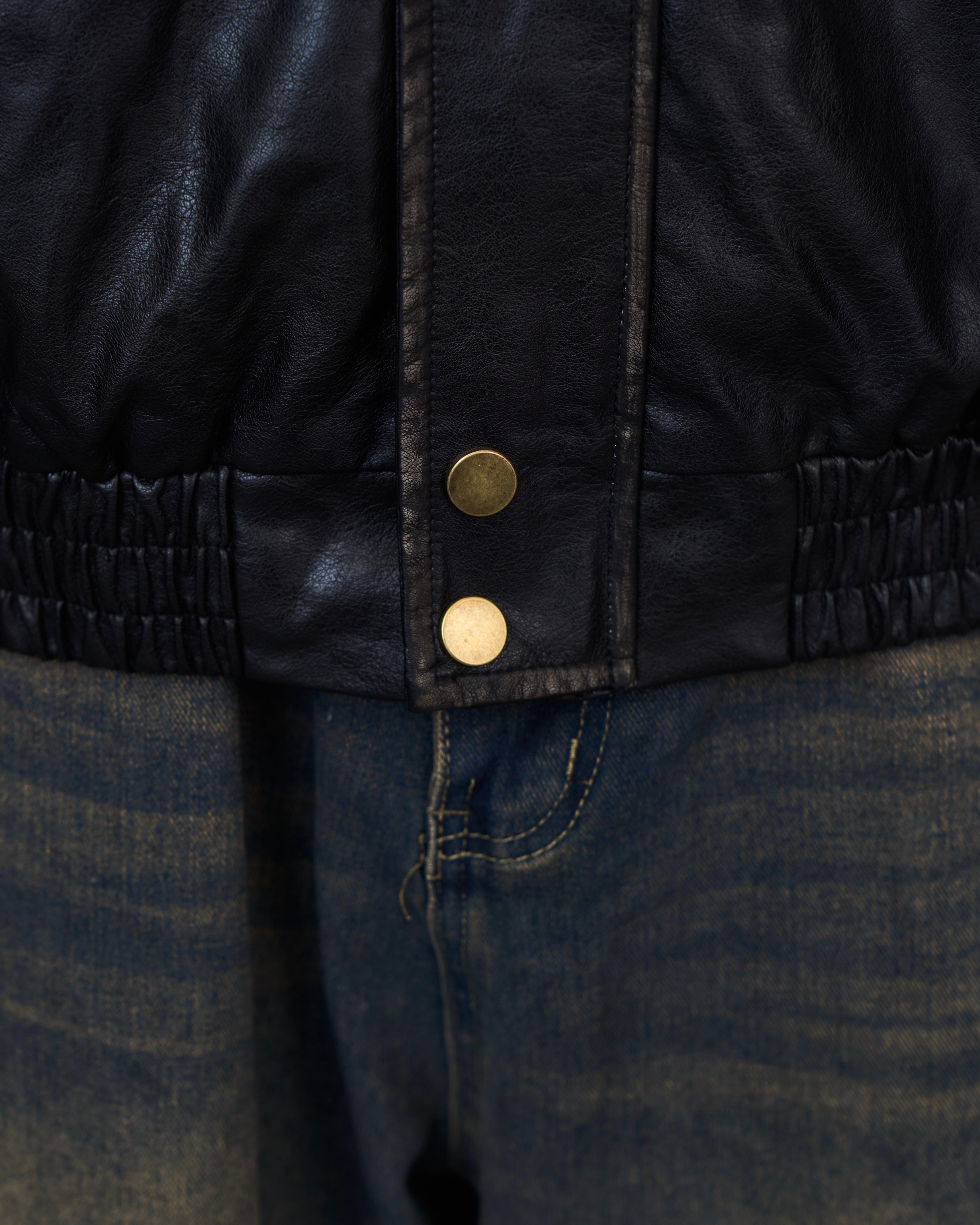 Blackout Leather Jacket / ブラックアウトレザージャケットSL0045