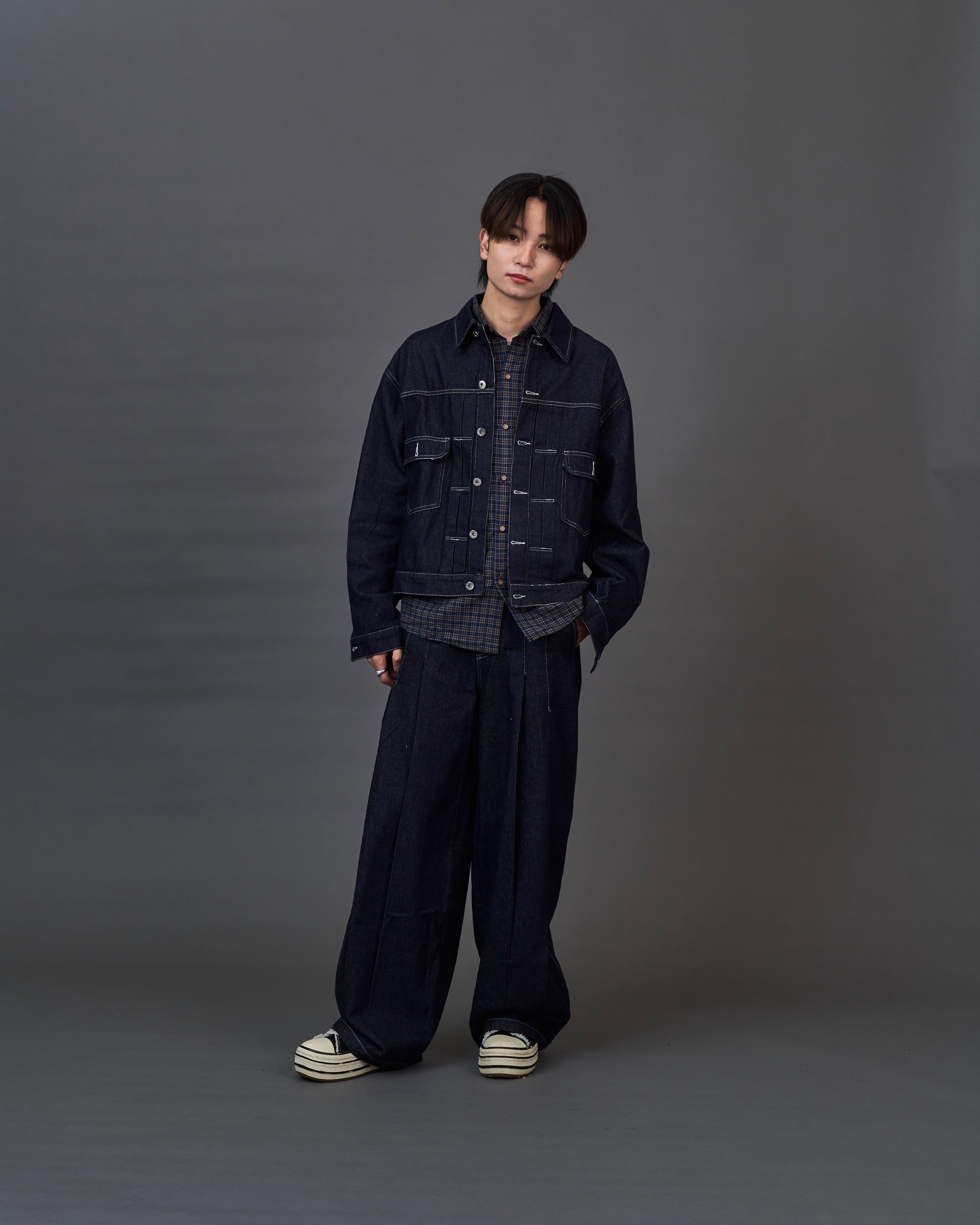 Check Pattern Regular Collar Shirt /チェックパターン レギュラーカラーシャツ SL0044