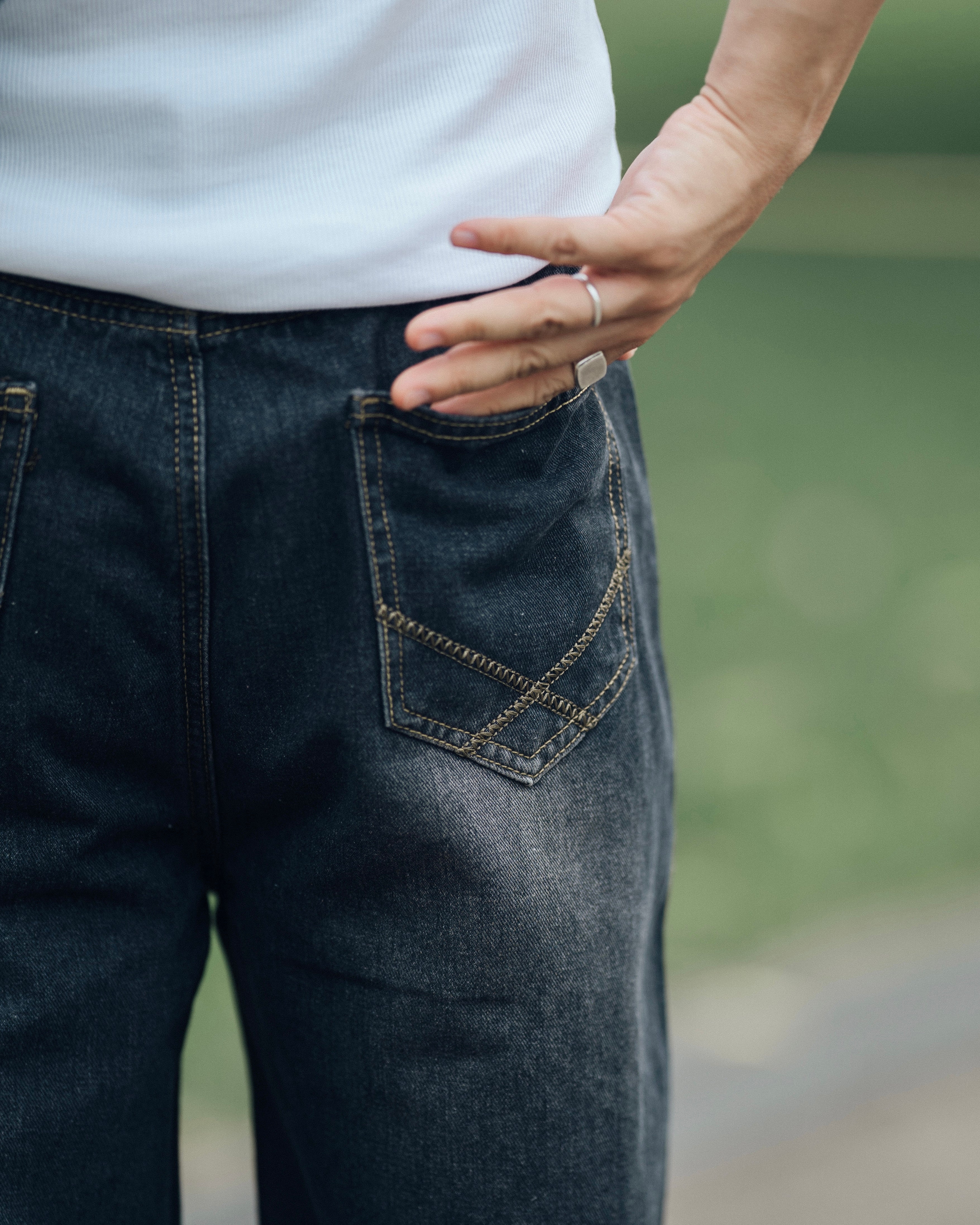 ストレートセミワイドデニムSL0038