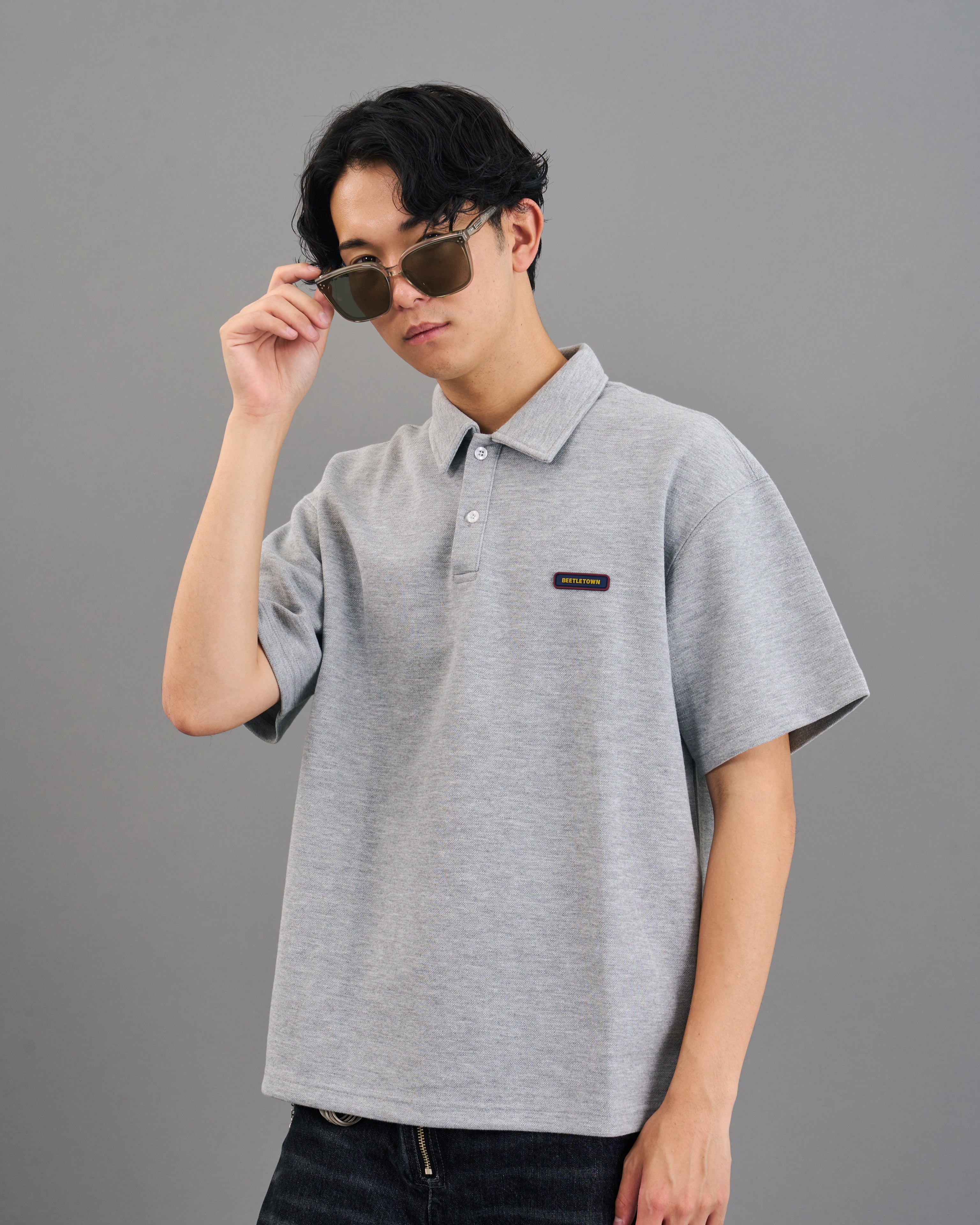 鹿子オーバーポロシャツSL0033