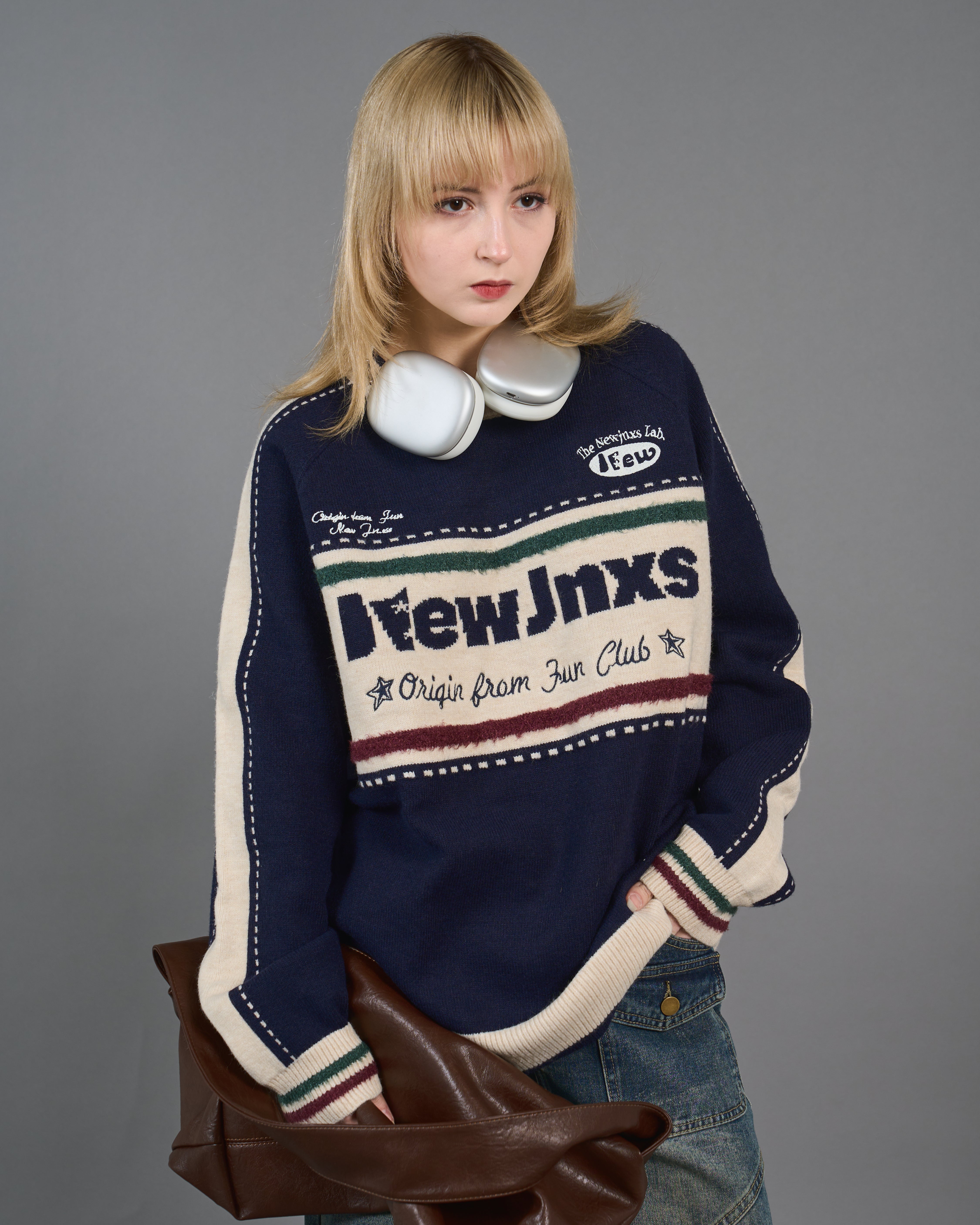 Color block ringer knit