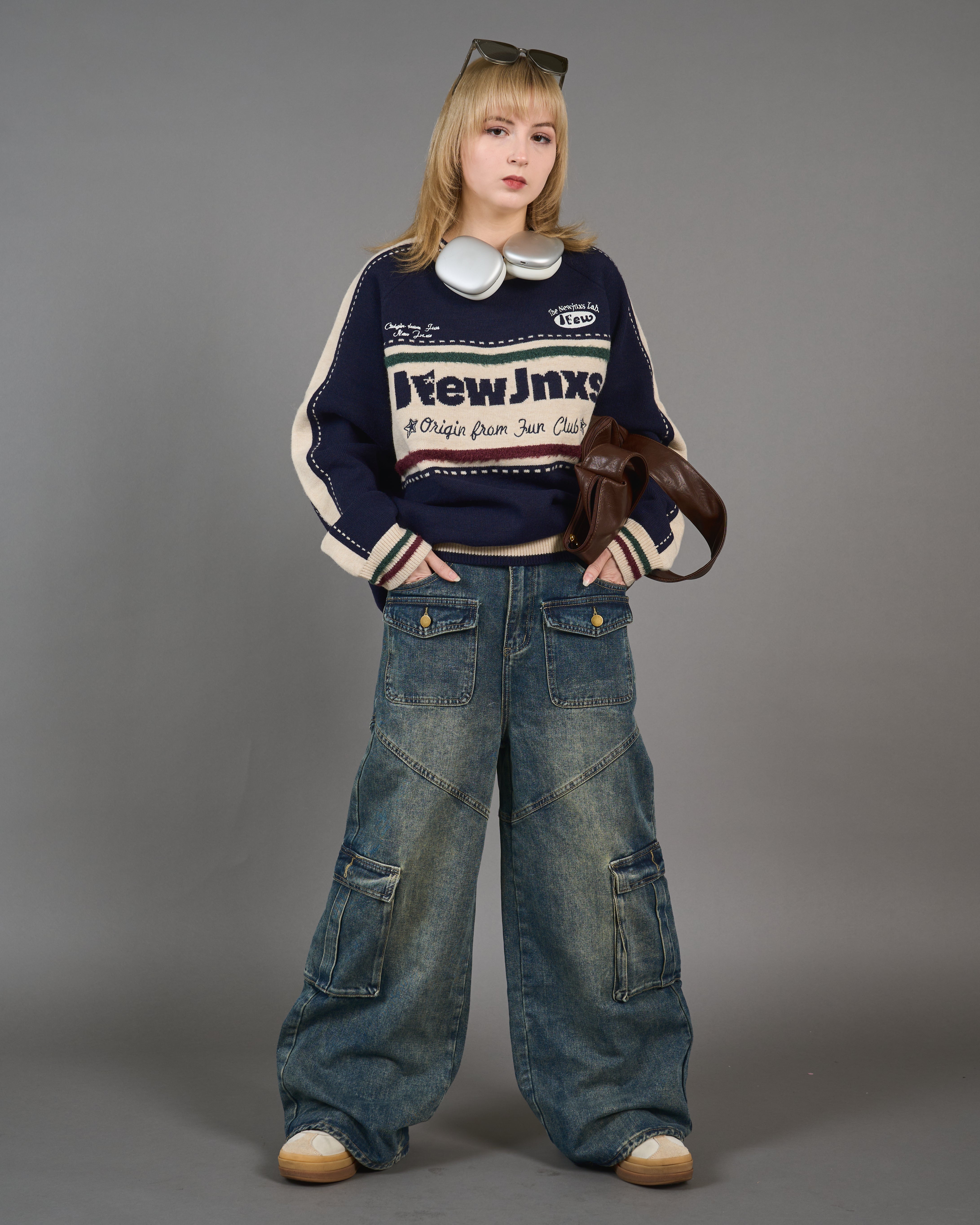 Color block ringer knit