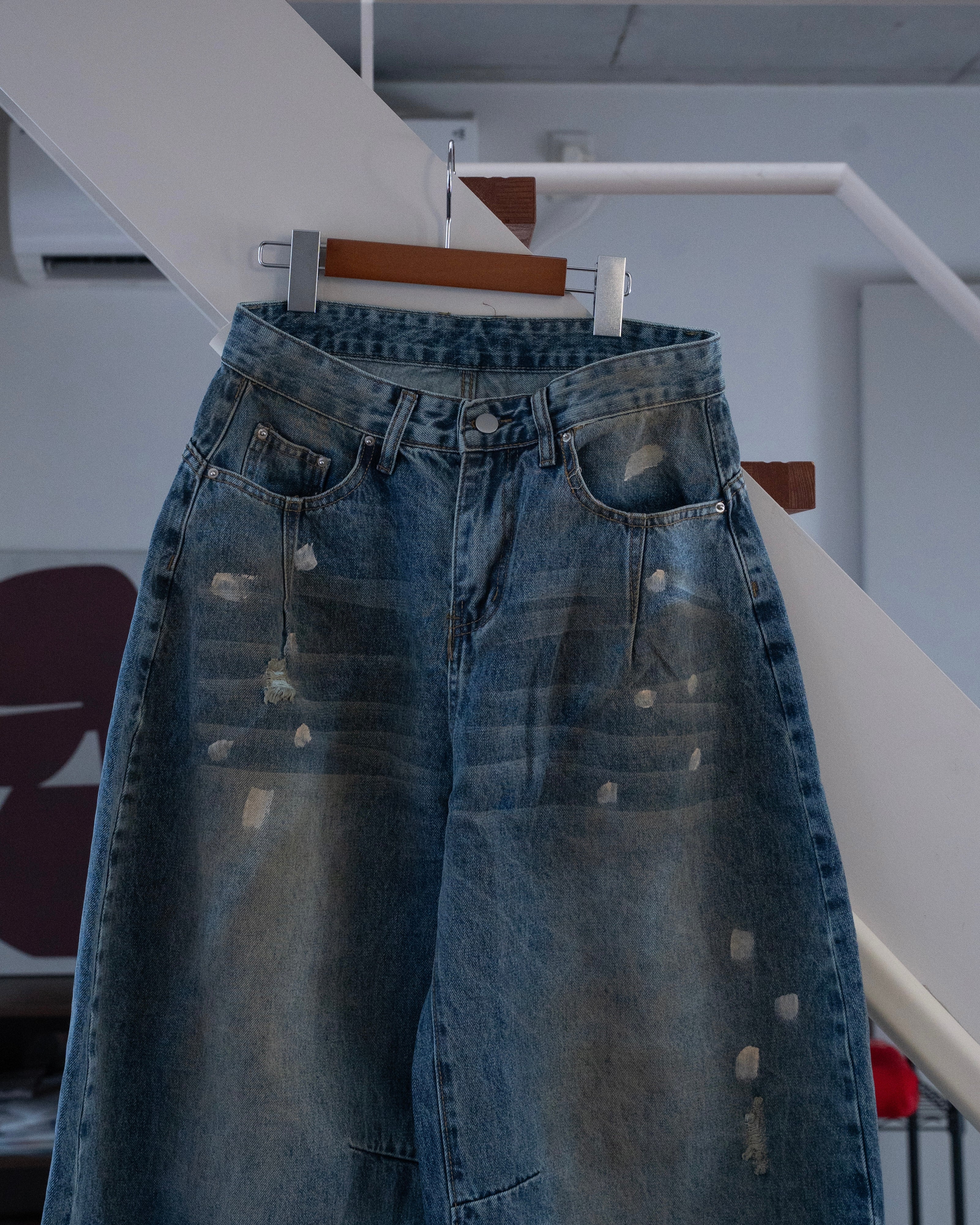 ペイントフェード バルーンデニムパンツSL0074