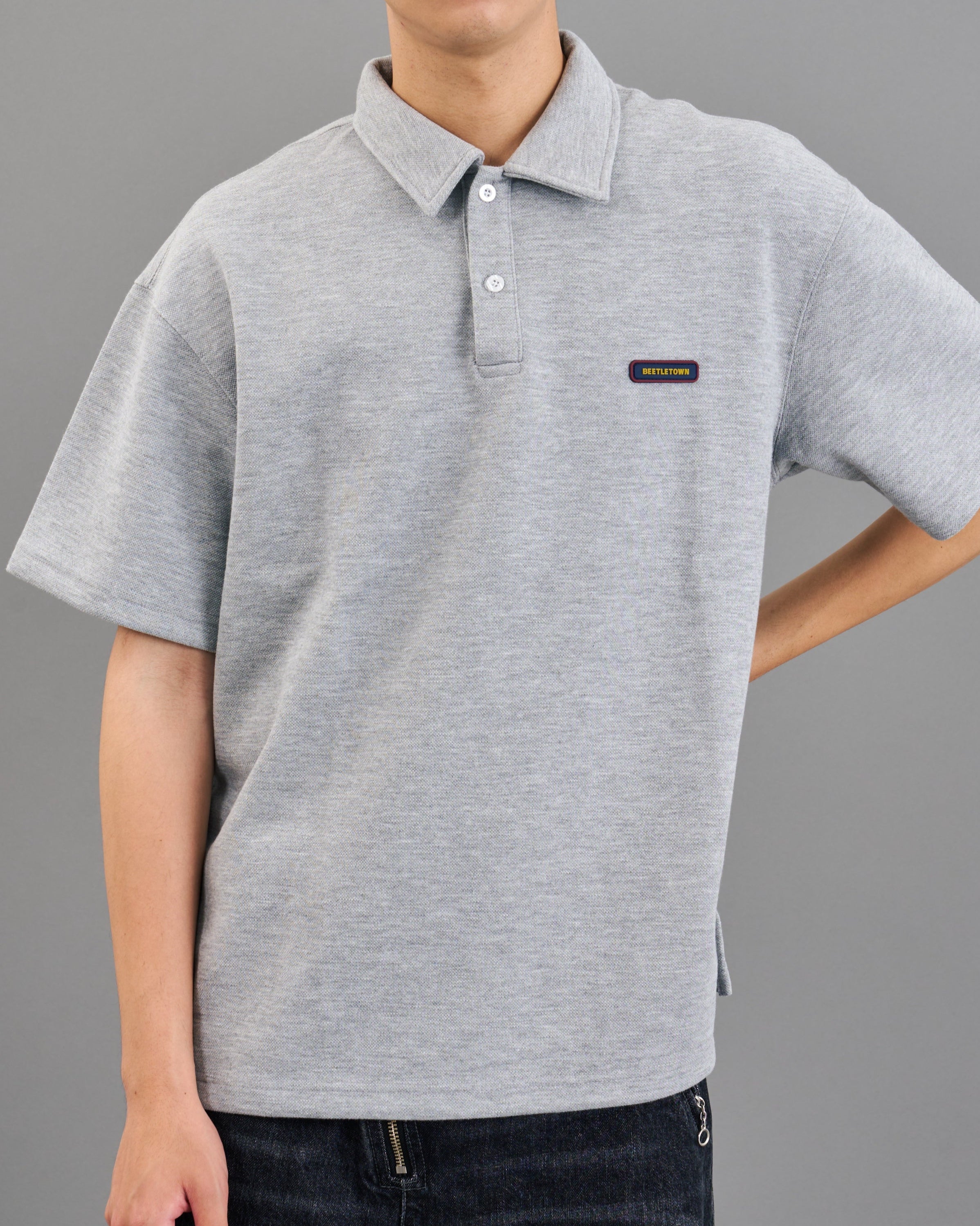 鹿子オーバーポロシャツSL0033