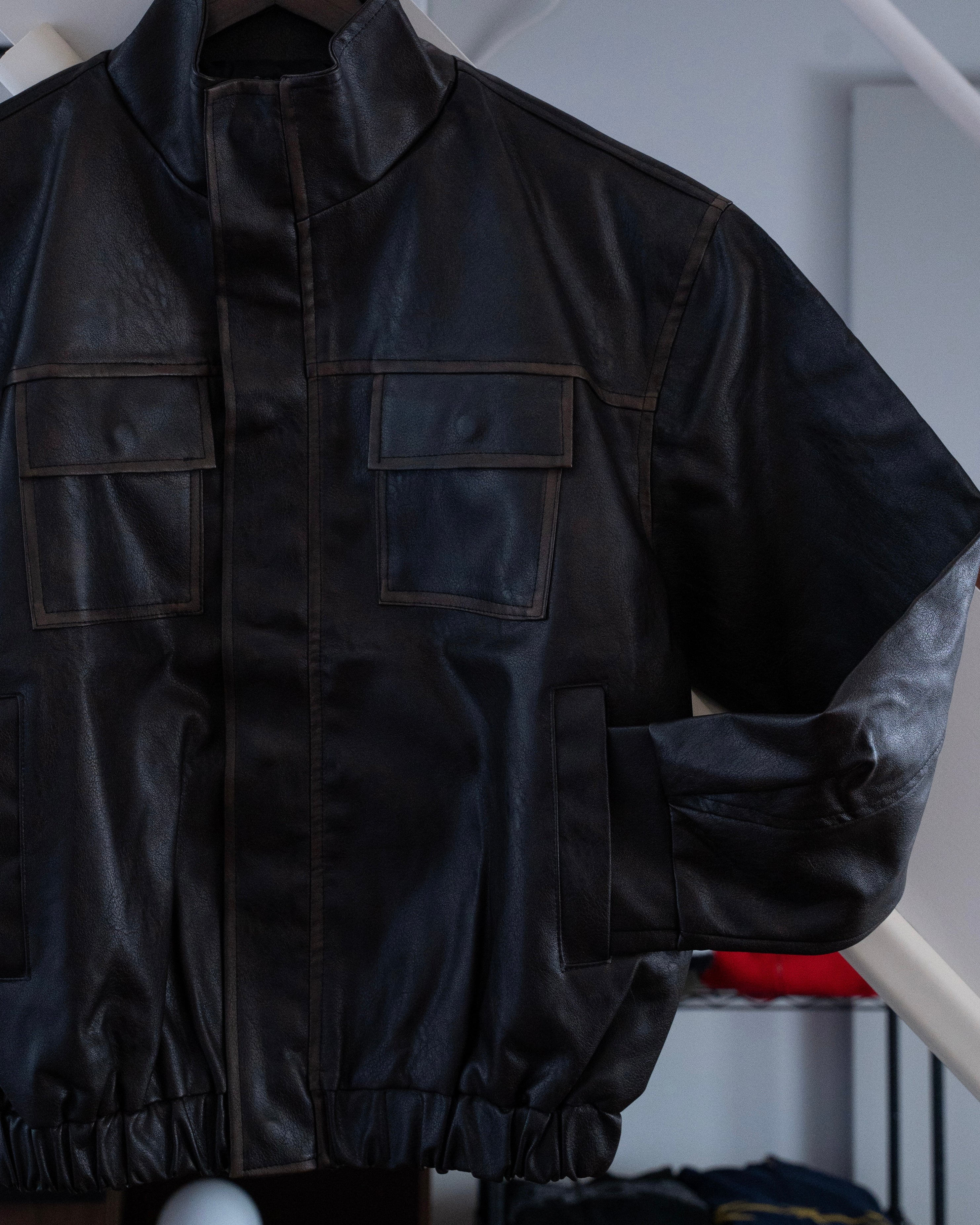 シープレザーショートブルゾンSL0077