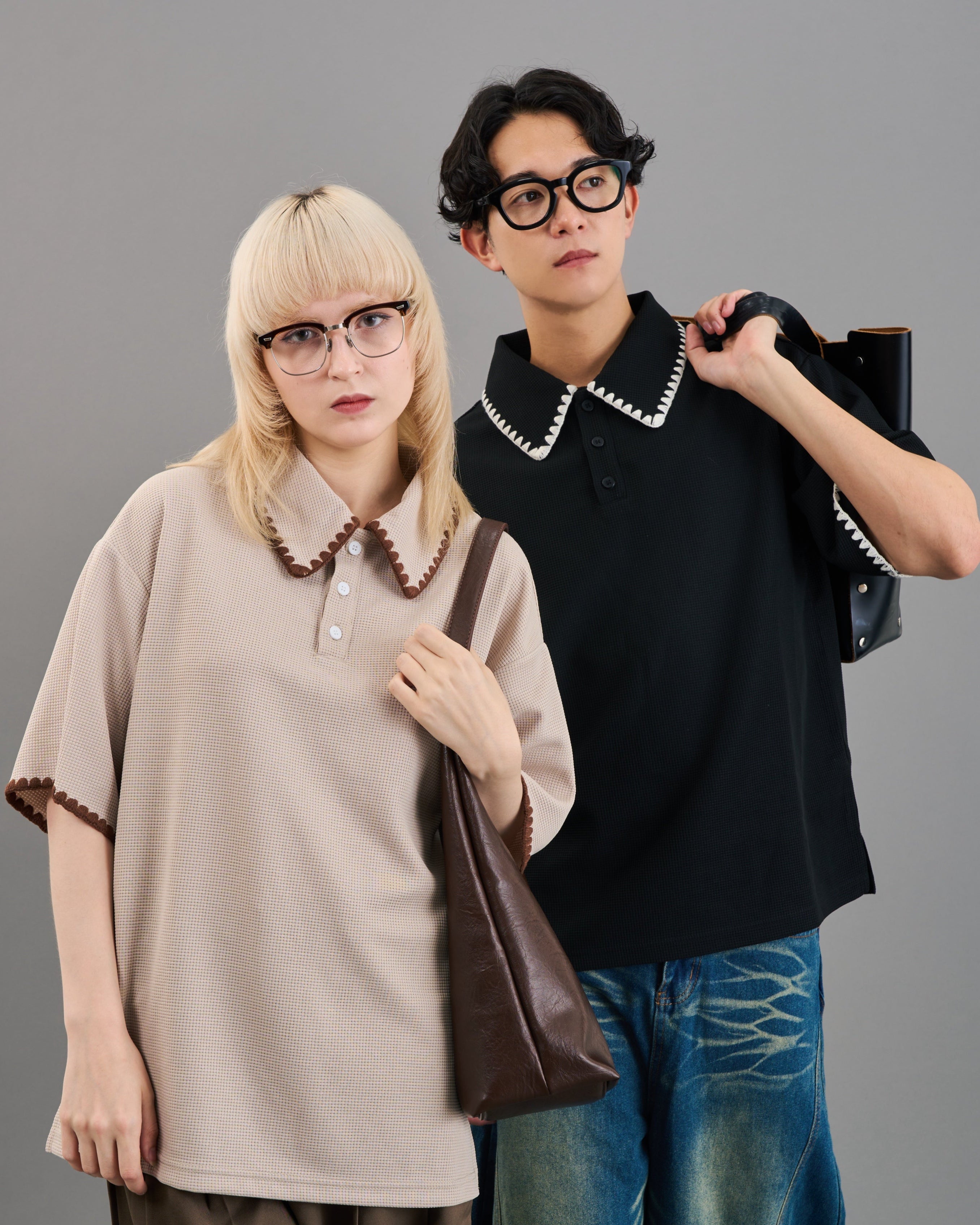 パイピングポロシャツSL0020