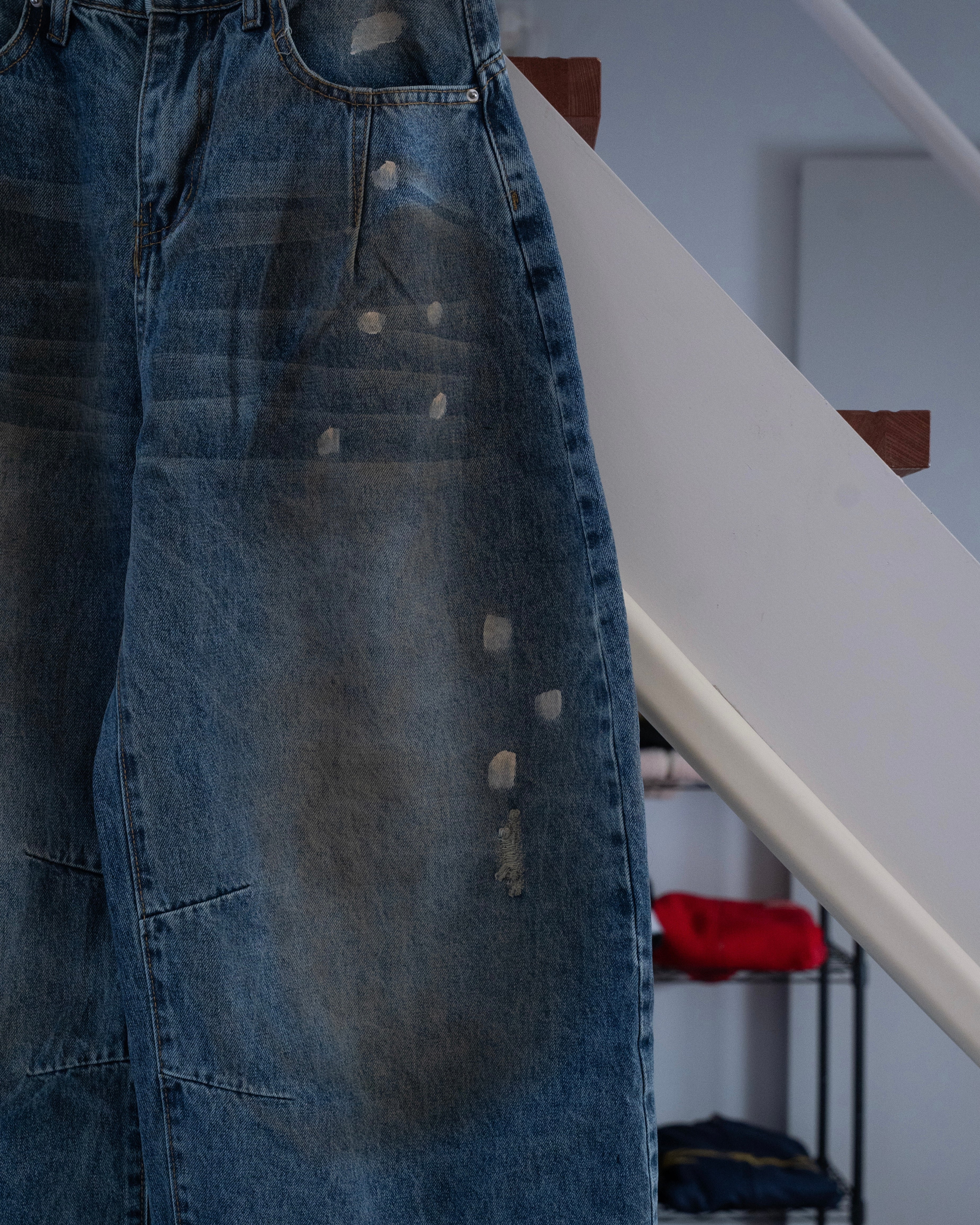 ペイントフェード バルーンデニムパンツSL0074