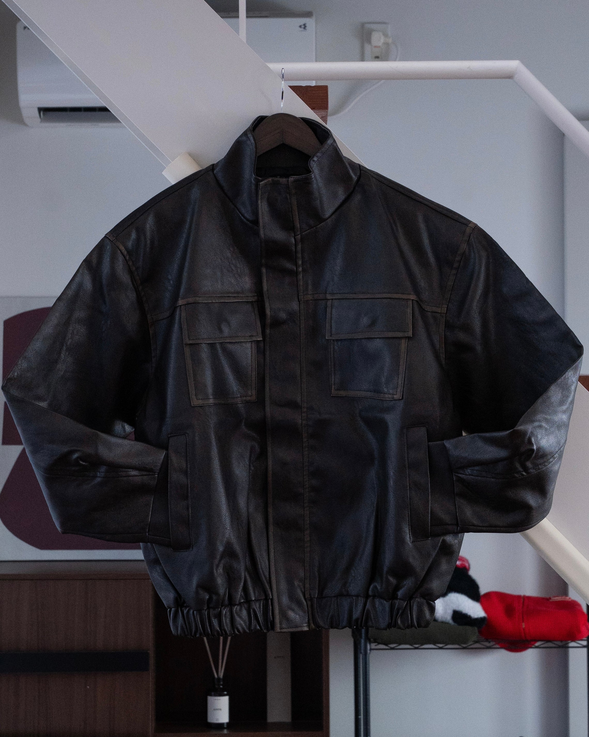 シープレザーショートブルゾンSL0077