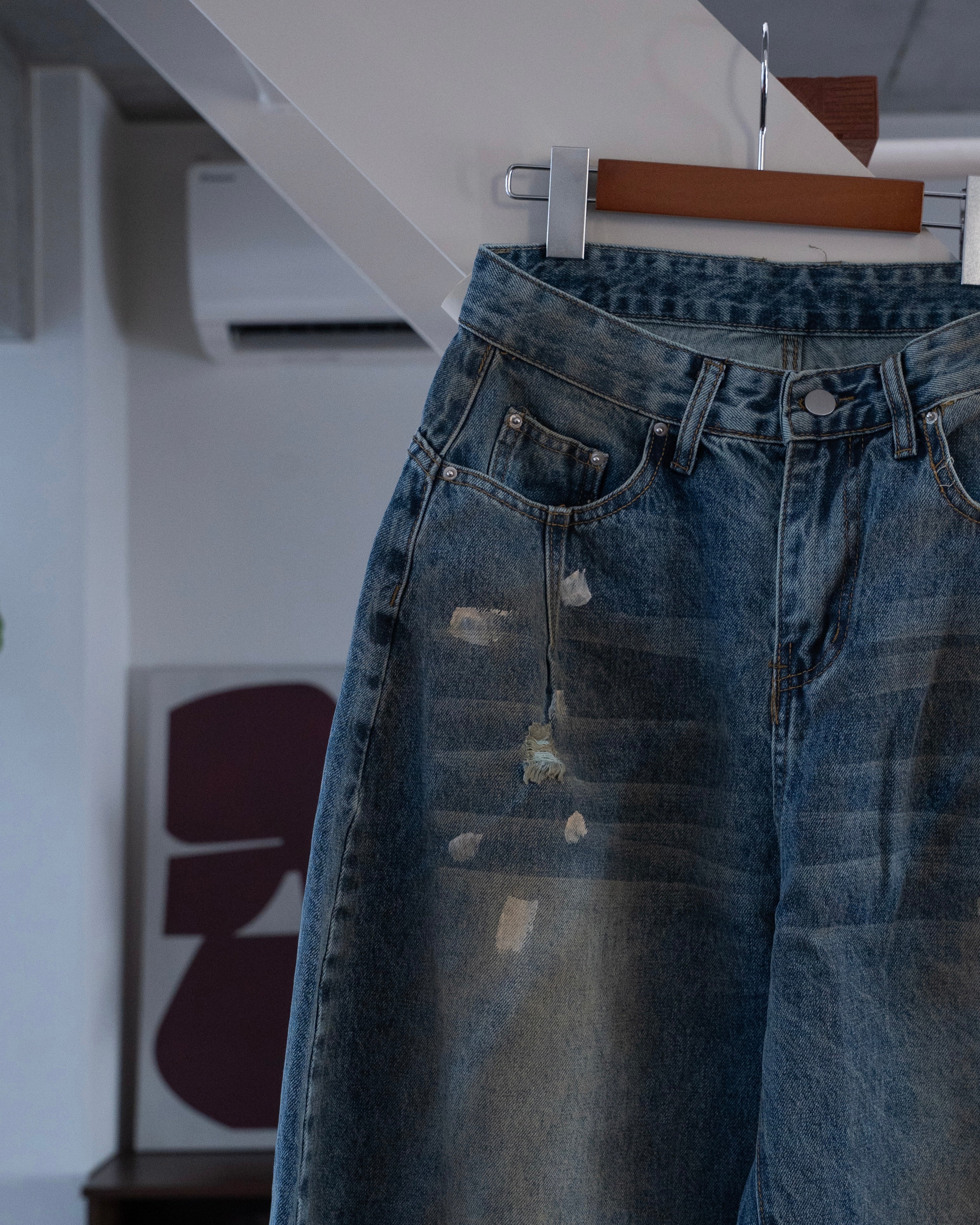 ペイントフェード バルーンデニムパンツSL0074