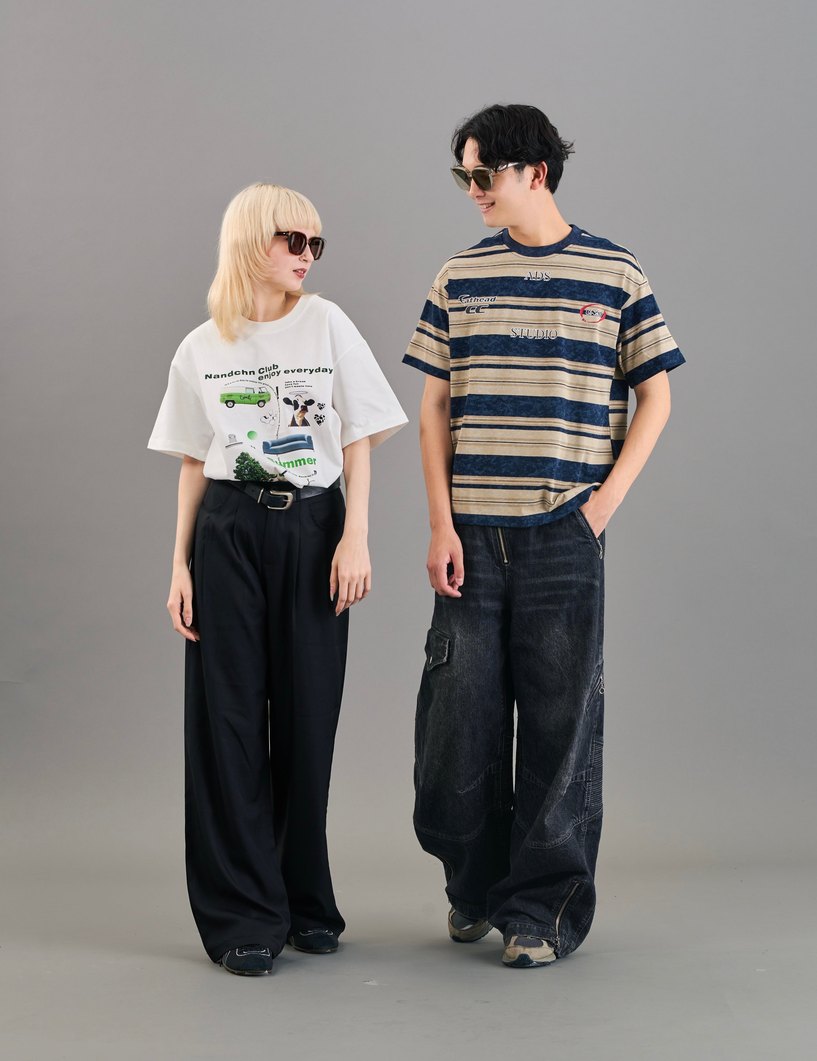 ADSボーダーtシャツSL0024