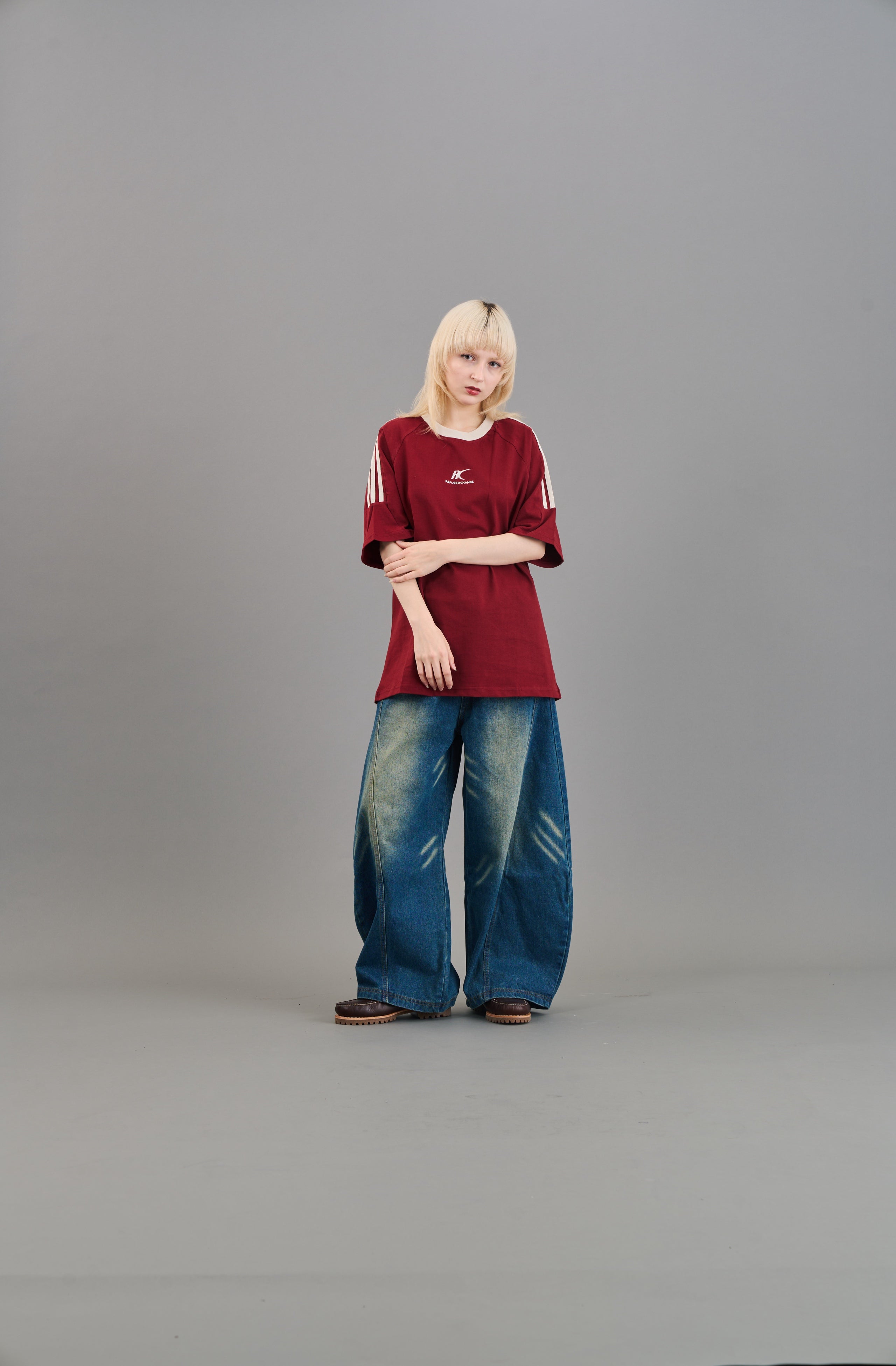 カラークレリックtシャツSL0036