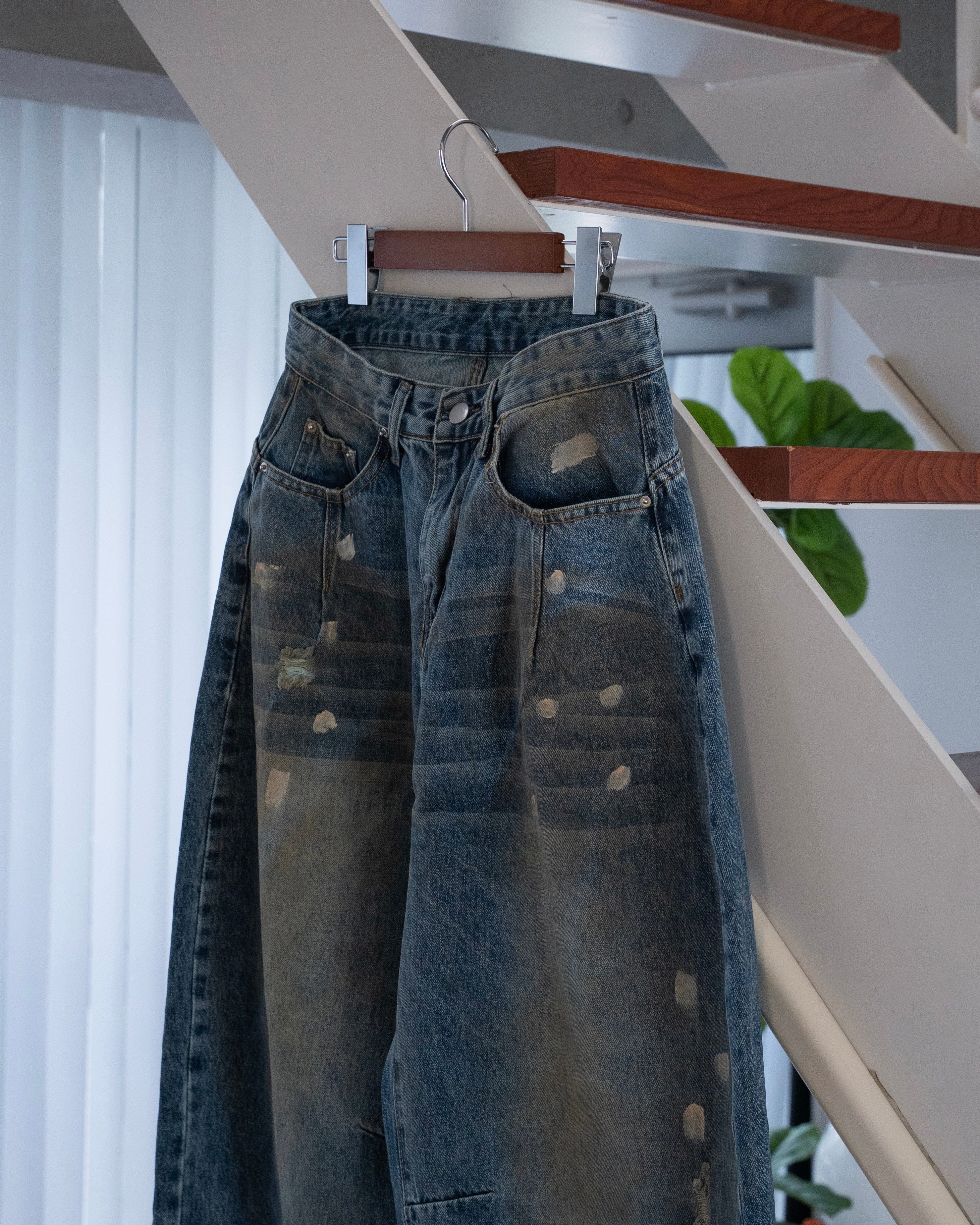 ペイントフェード バルーンデニムパンツSL0074