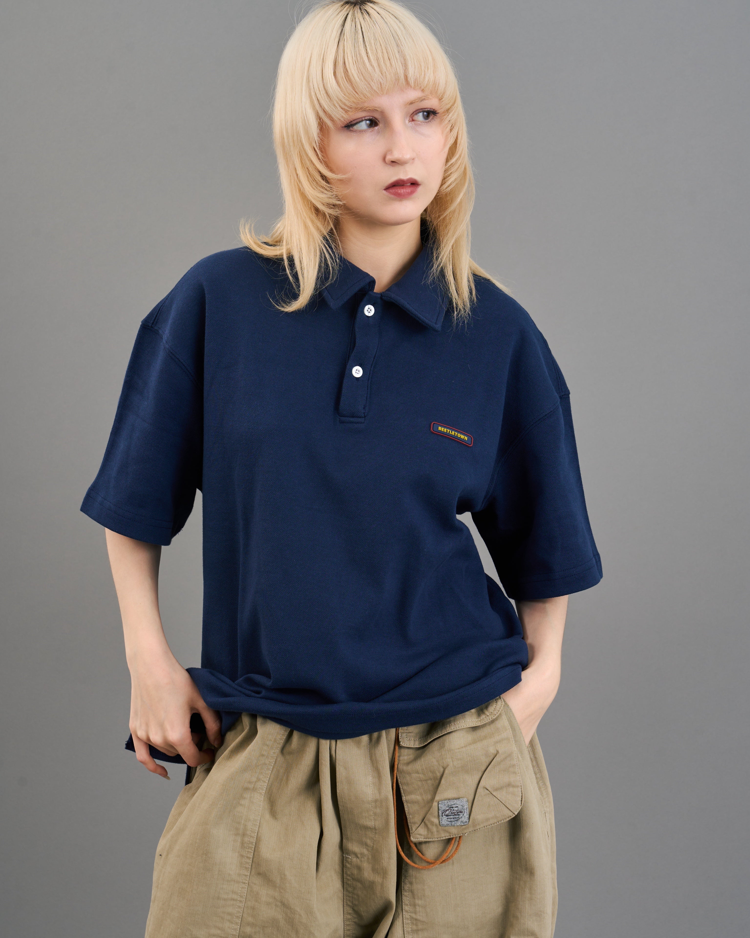 鹿子オーバーポロシャツSL0033