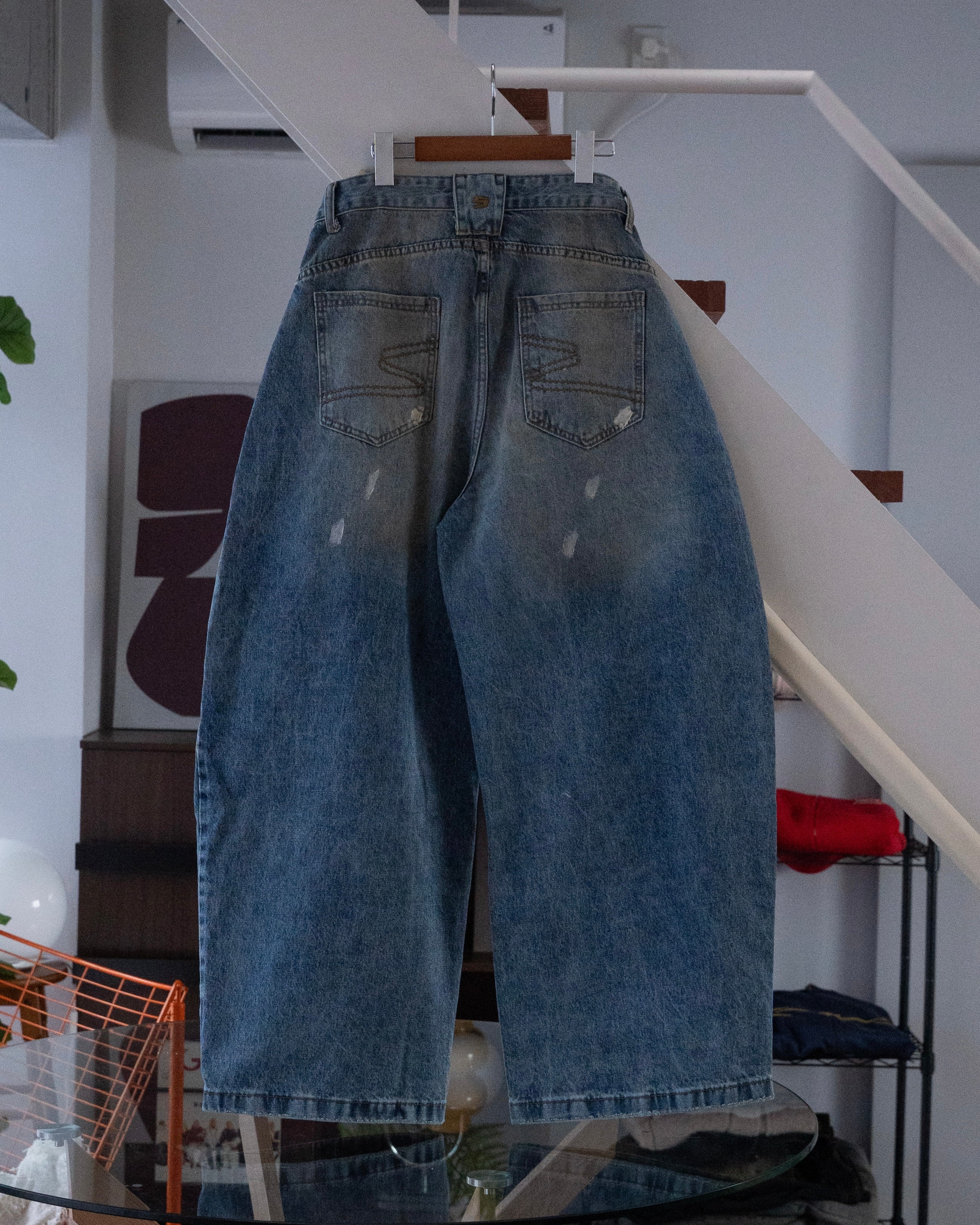 ペイントフェード バルーンデニムパンツSL0074