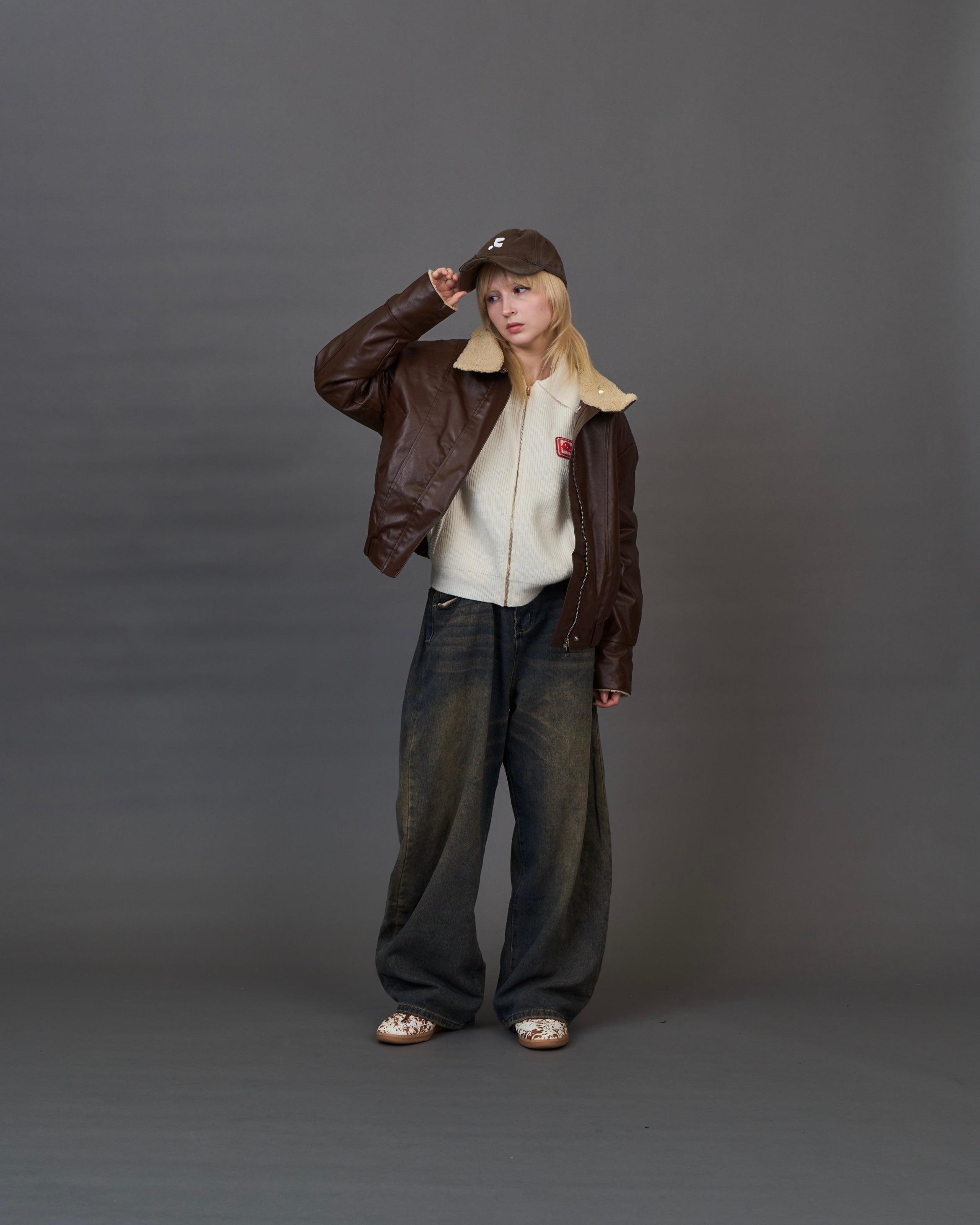 Shearling Collar Leather Jacket / シェアリングカラー レザージャケット SL0066