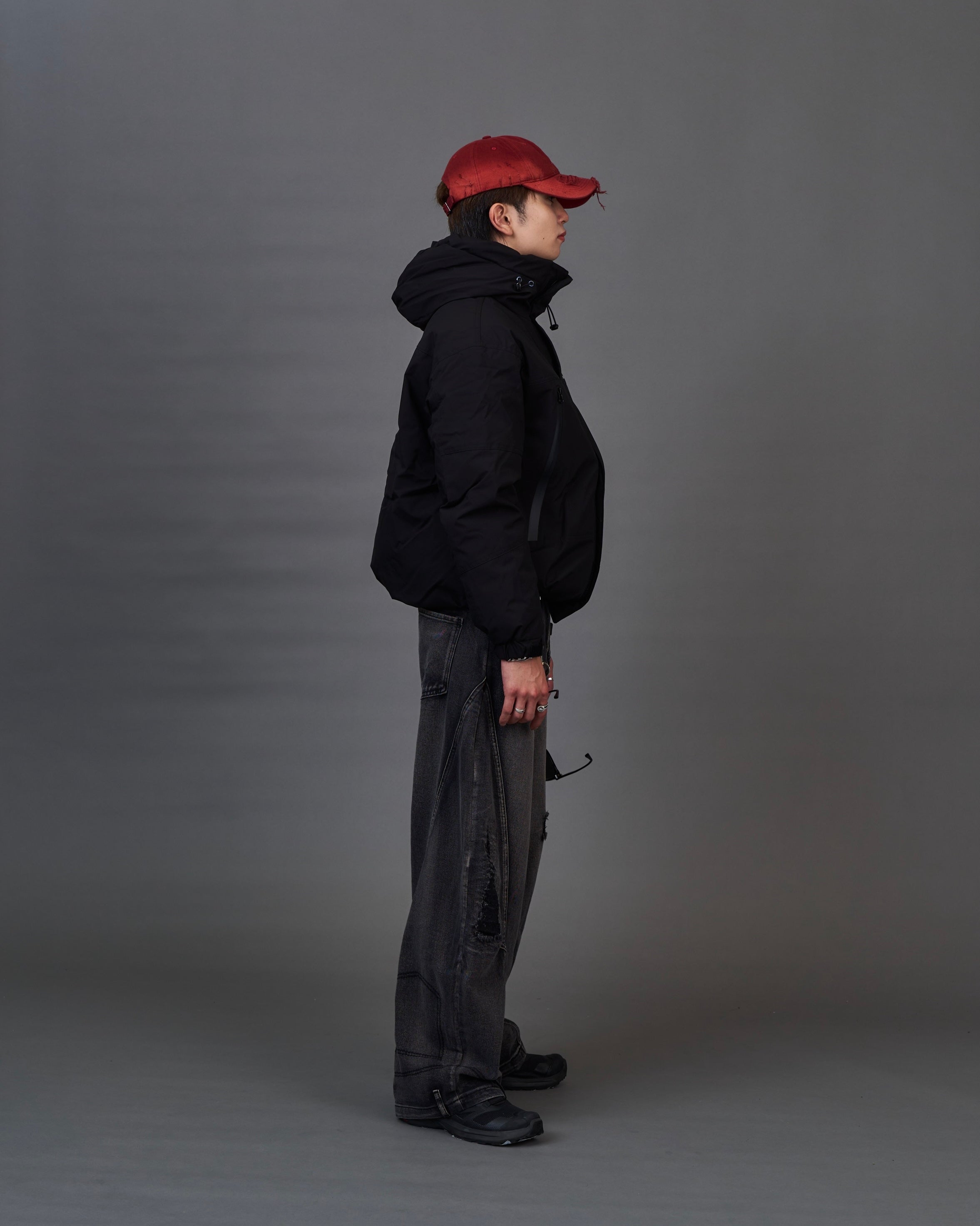 Distressed Black Wide Denim / ディストレストブラックワイドデニム SL0072