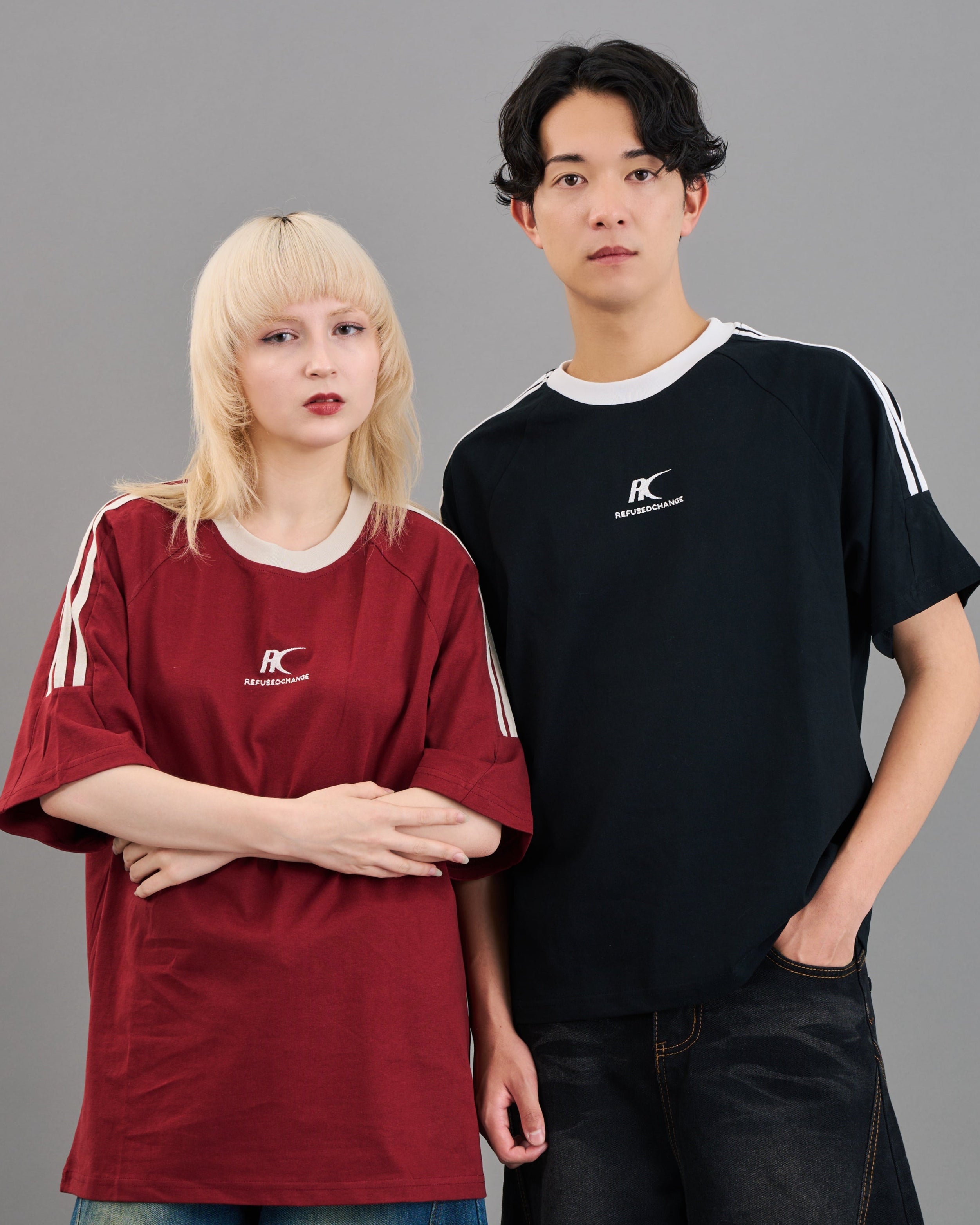 カラークレリックtシャツSL0036