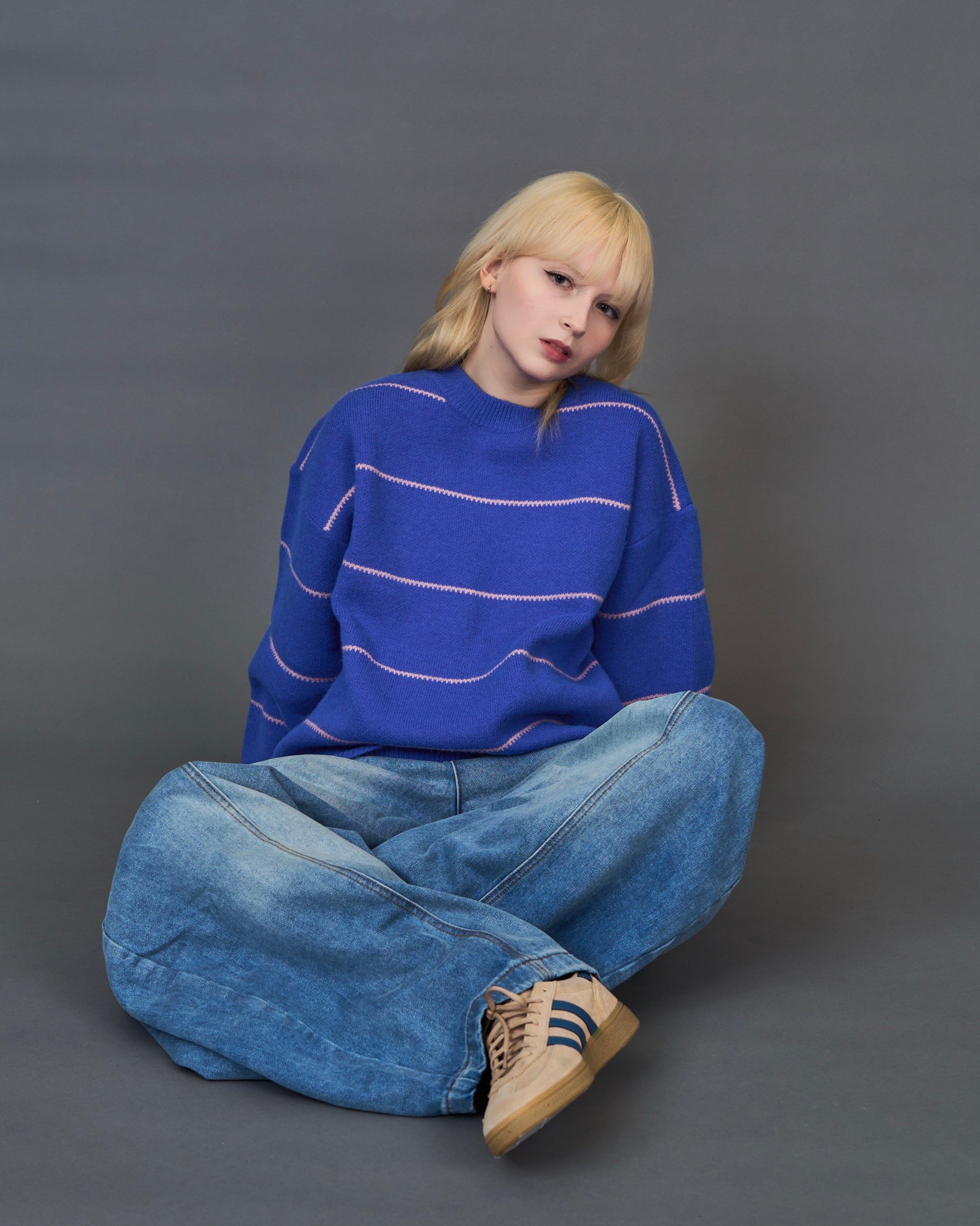 overfit border knit/ オーバーフィットボーダーニット SL0042