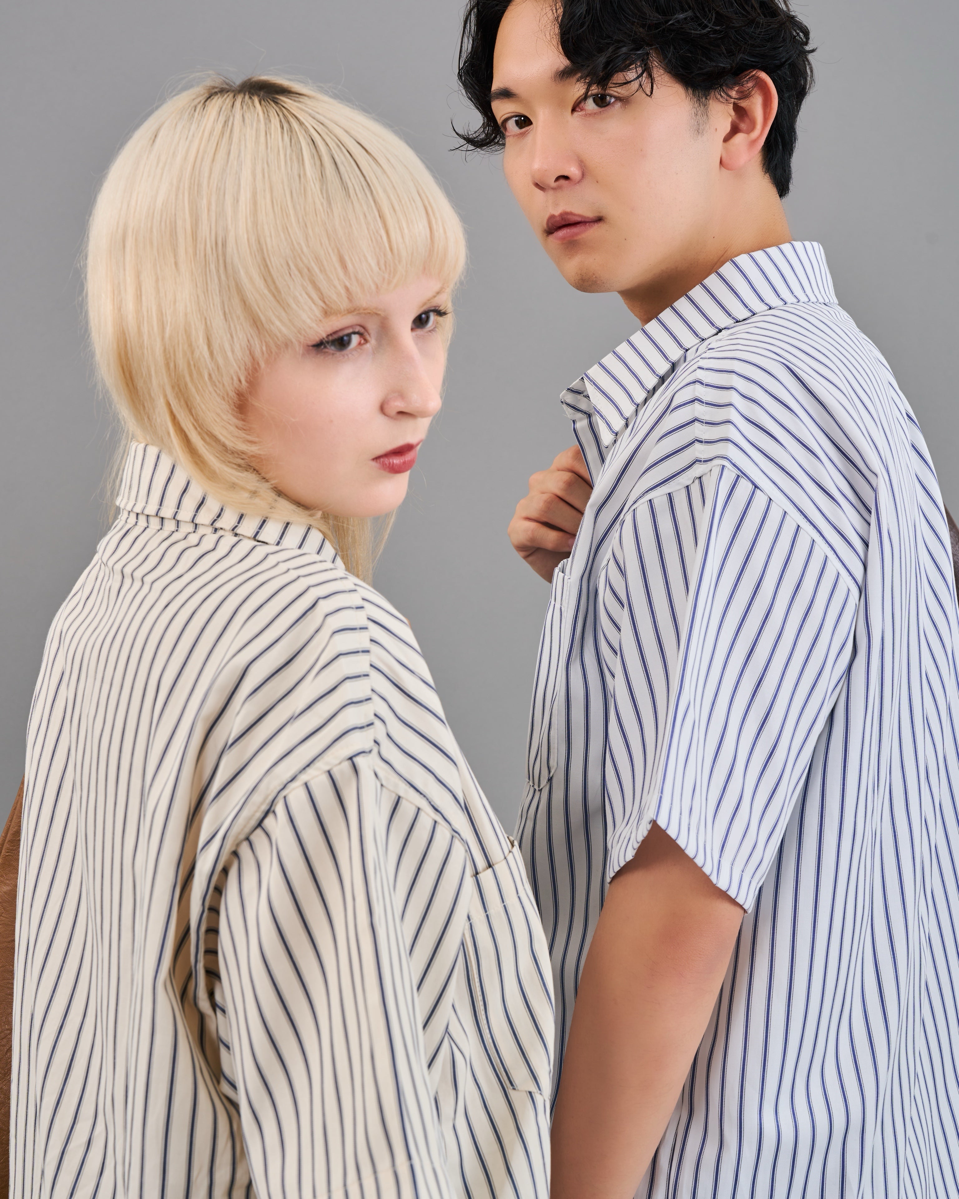 オーバーサイズストライプシャツSS SL0030