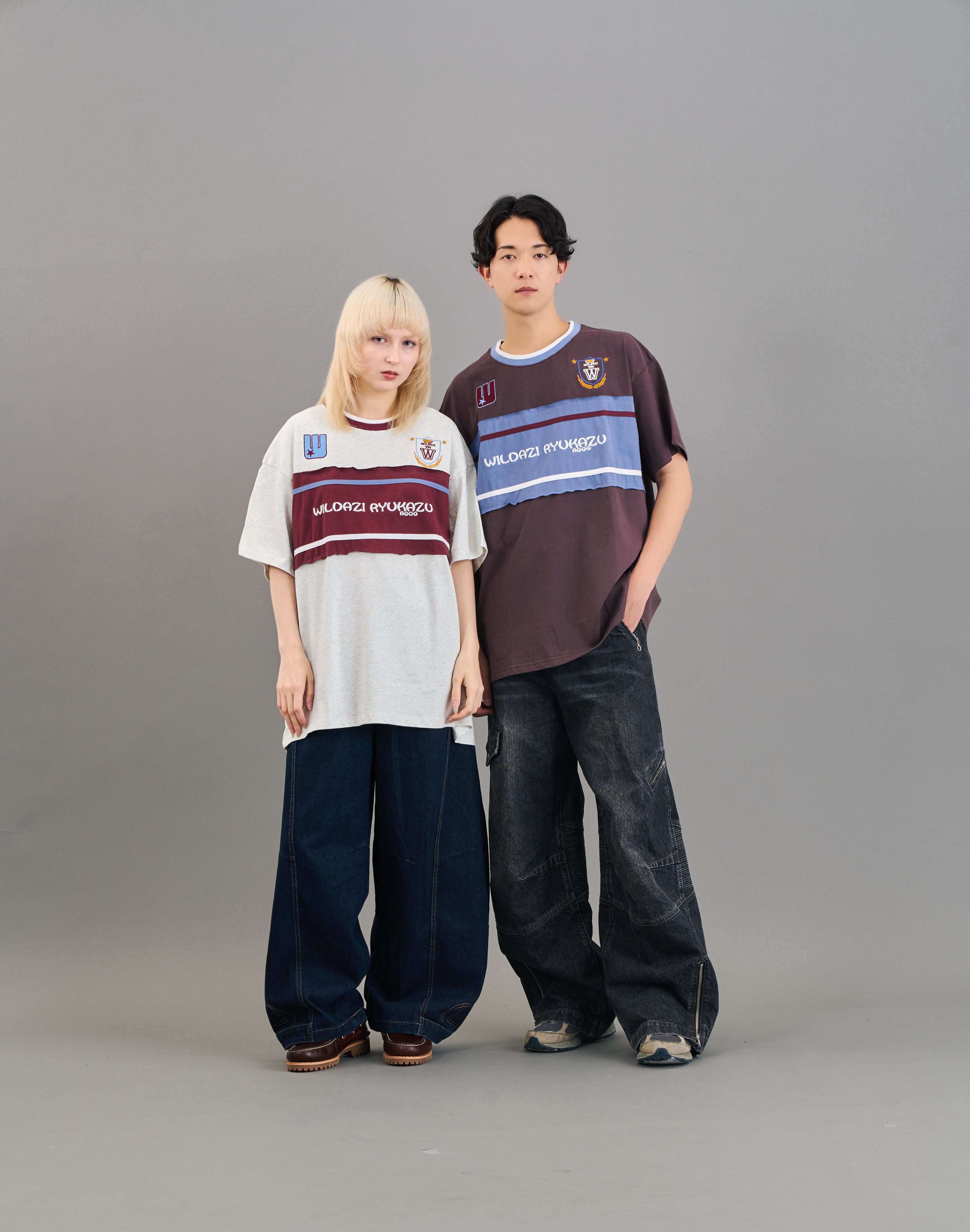 カラーブロックtシャツSL0025