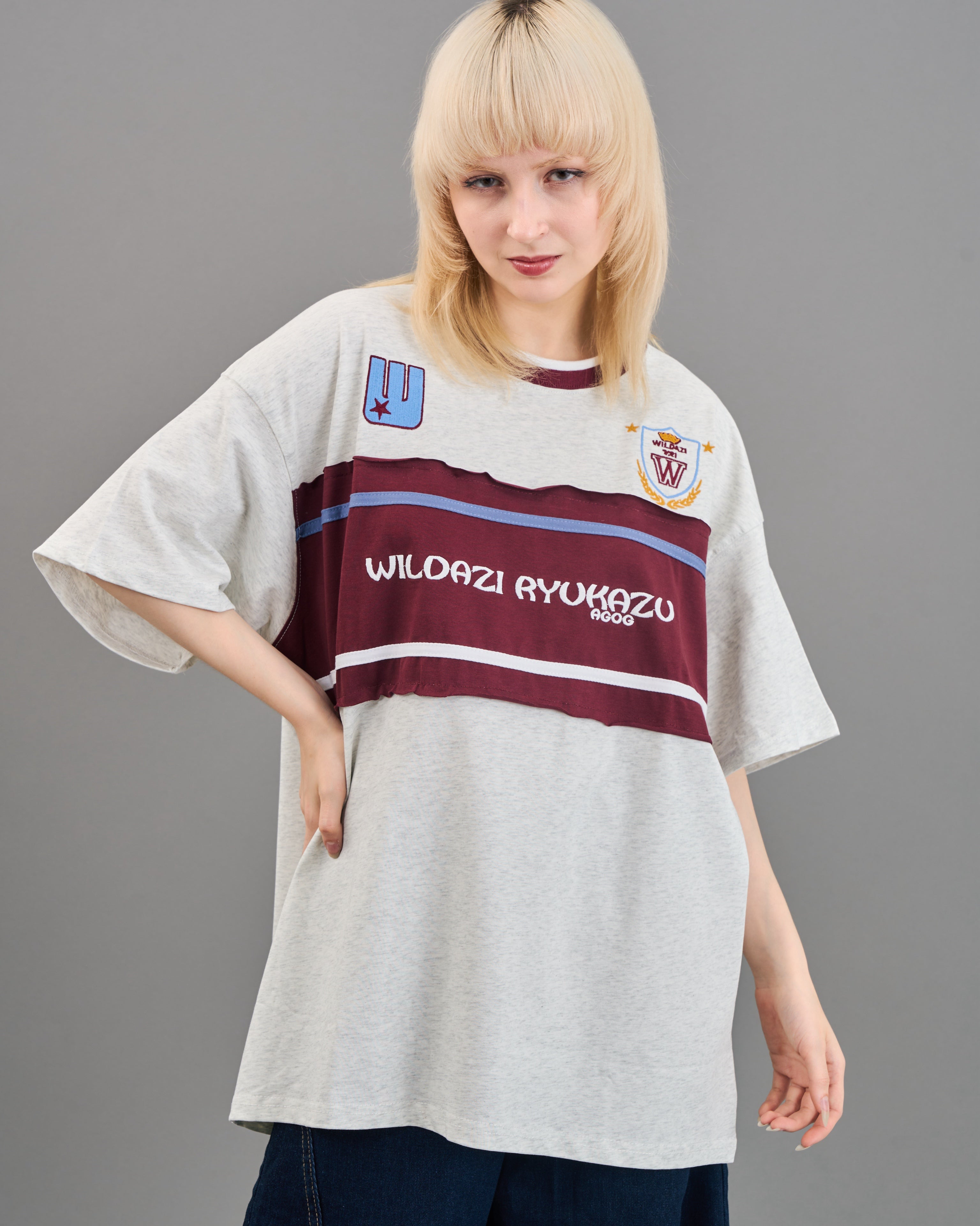 カラーブロックtシャツSL0025