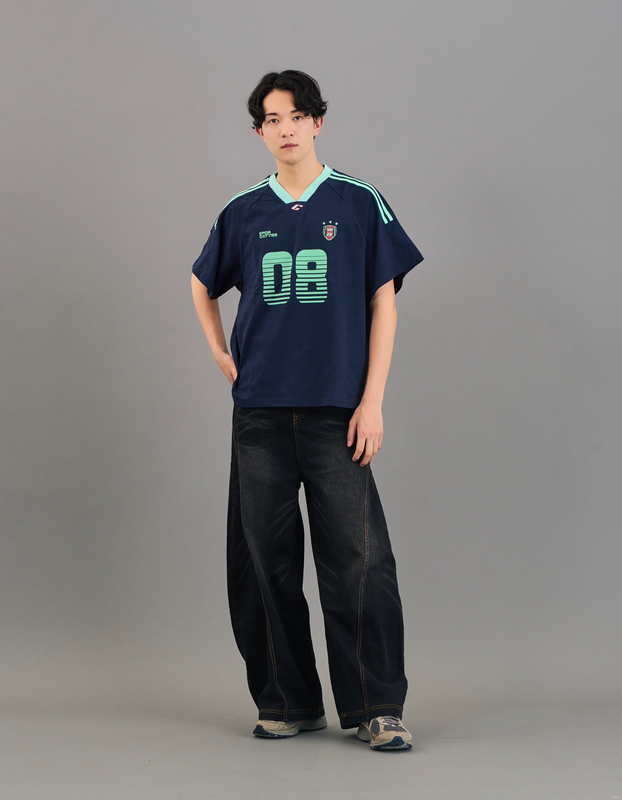 サッカーvネックゲームシャツSL0029