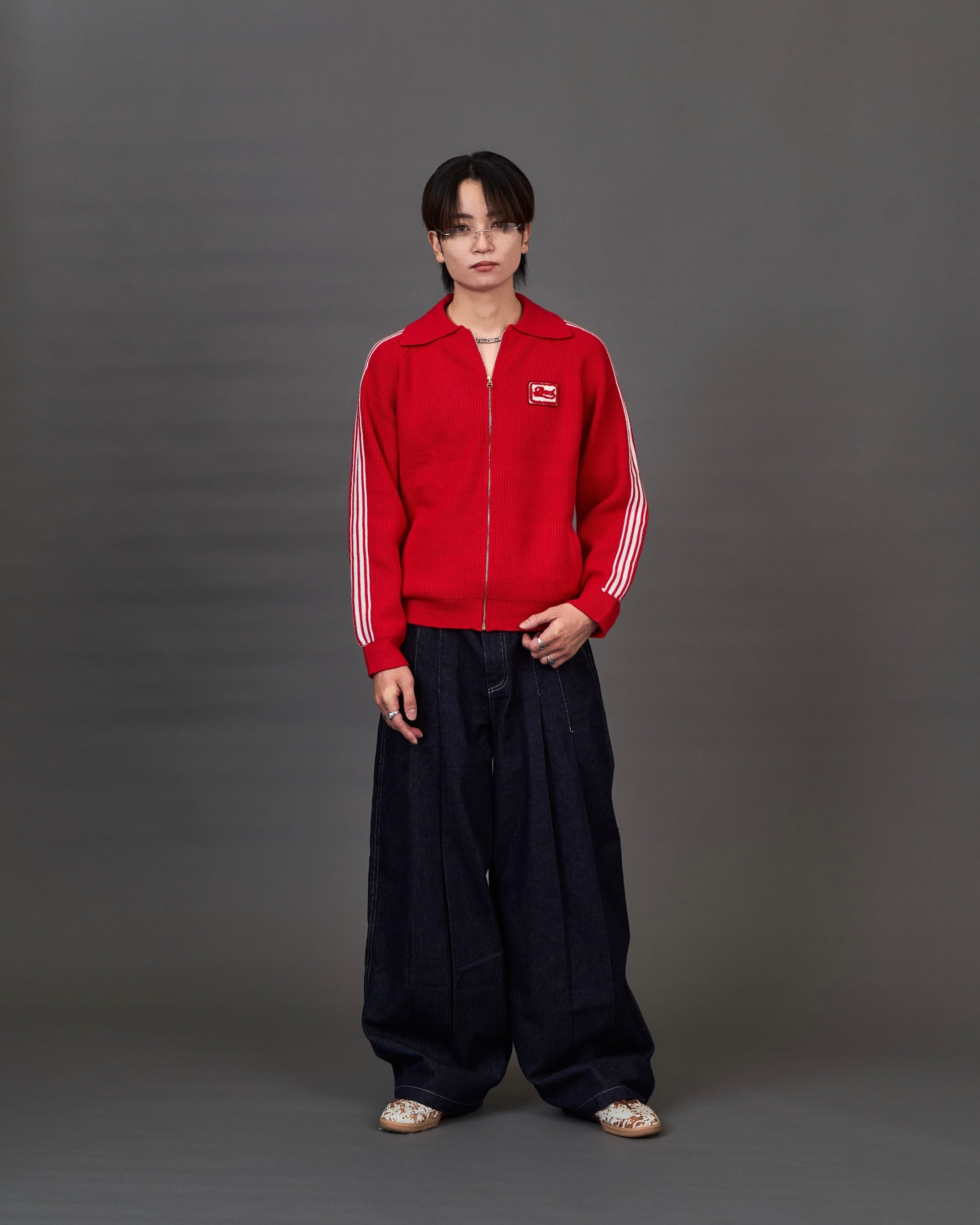 【セットアップ対応】Contrast Stitch Denim Jacket/ステッチライン デニムパンツ SL0049