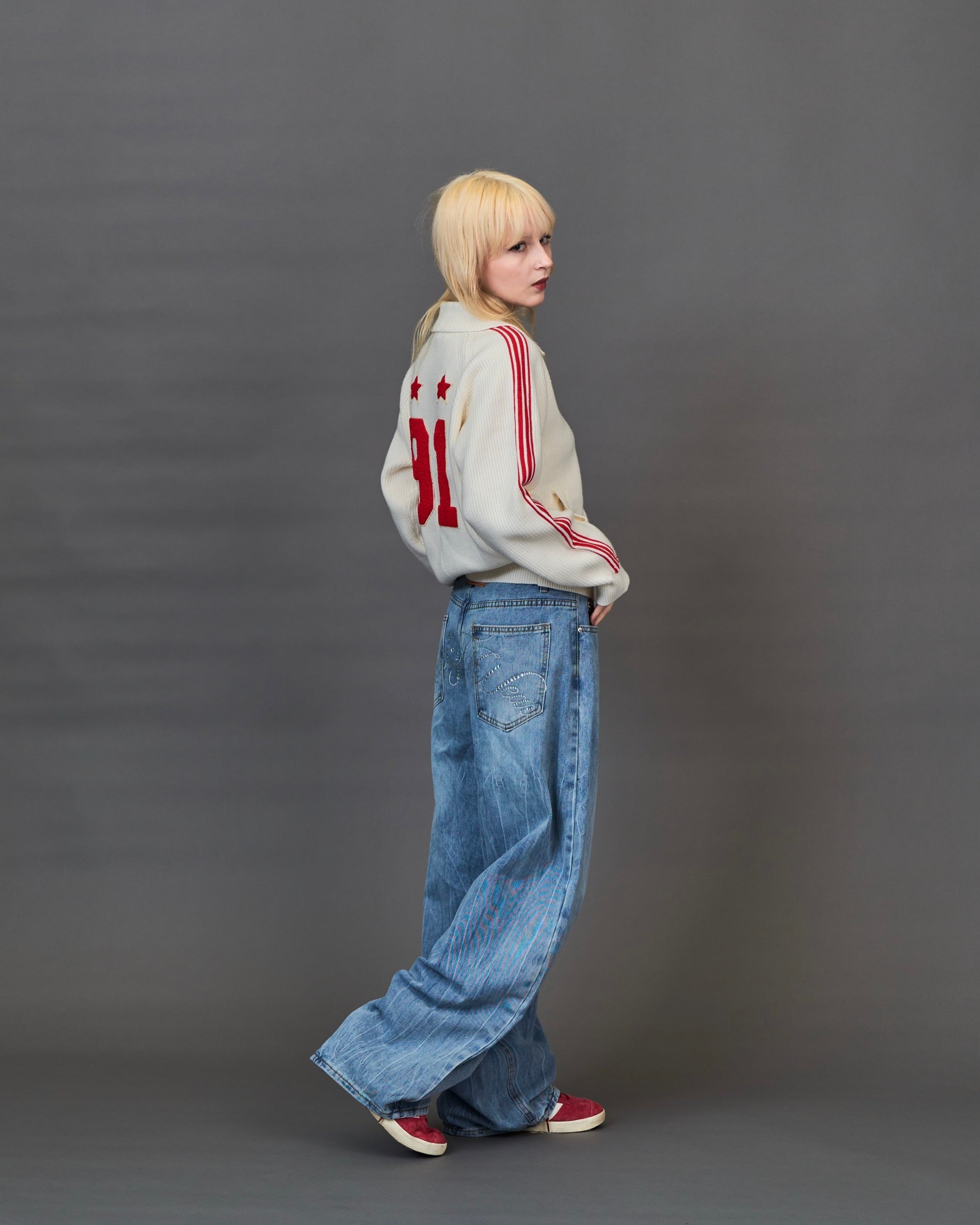 ラインストーンビンテージデニム/Rhinestone Vintage Denim SL0047