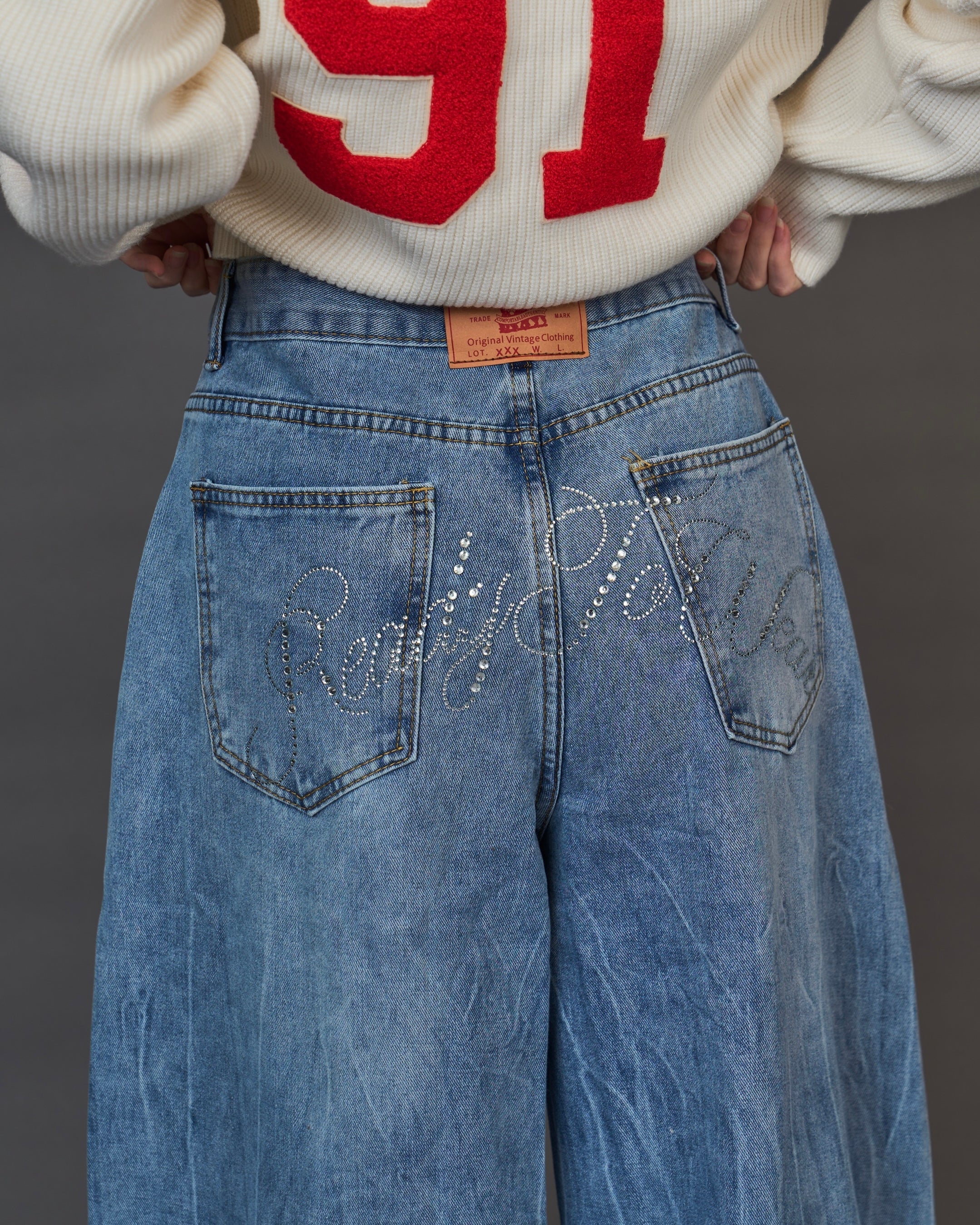 ラインストーンビンテージデニム/Rhinestone Vintage Denim SL0047