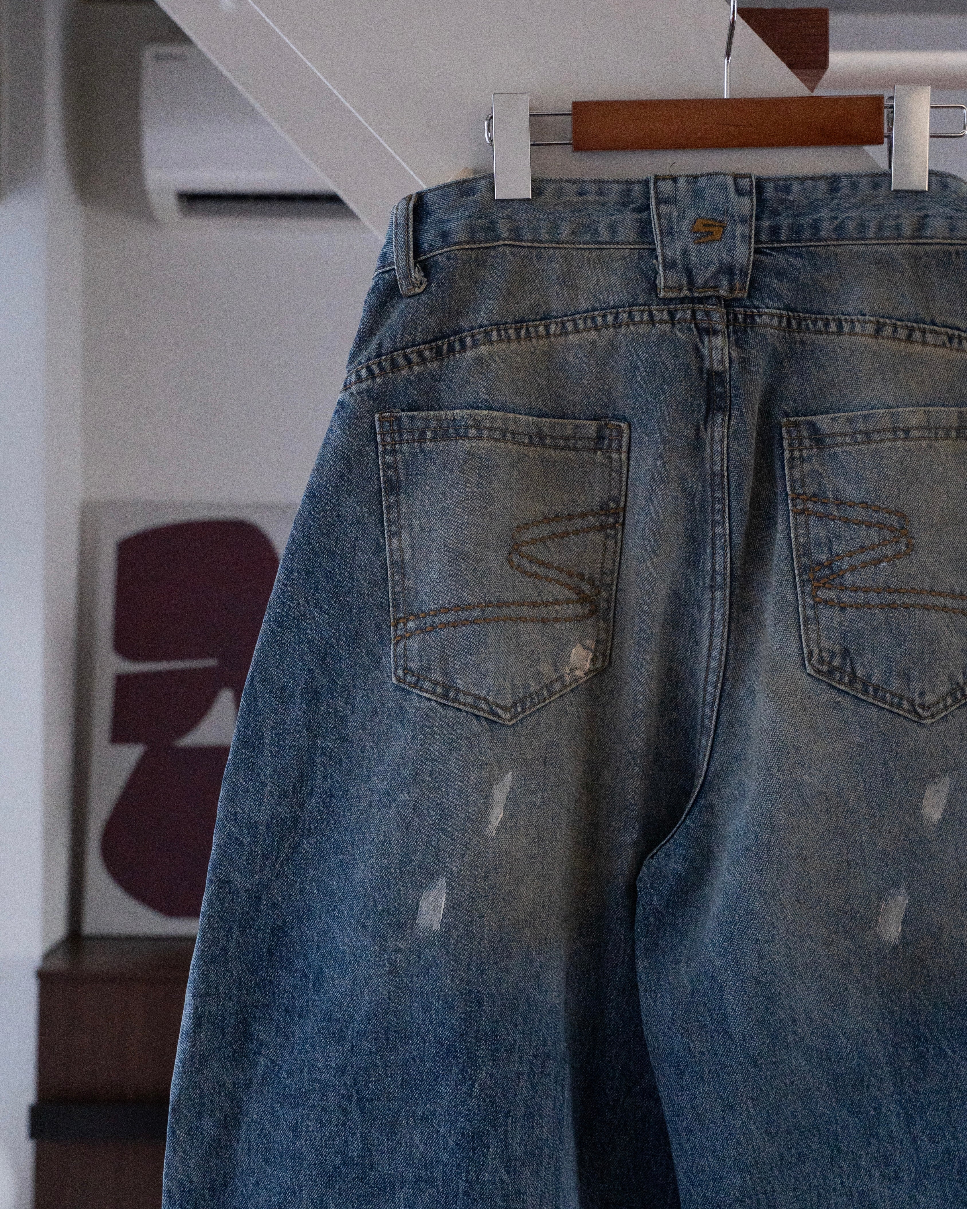 ペイントフェード バルーンデニムパンツSL0074