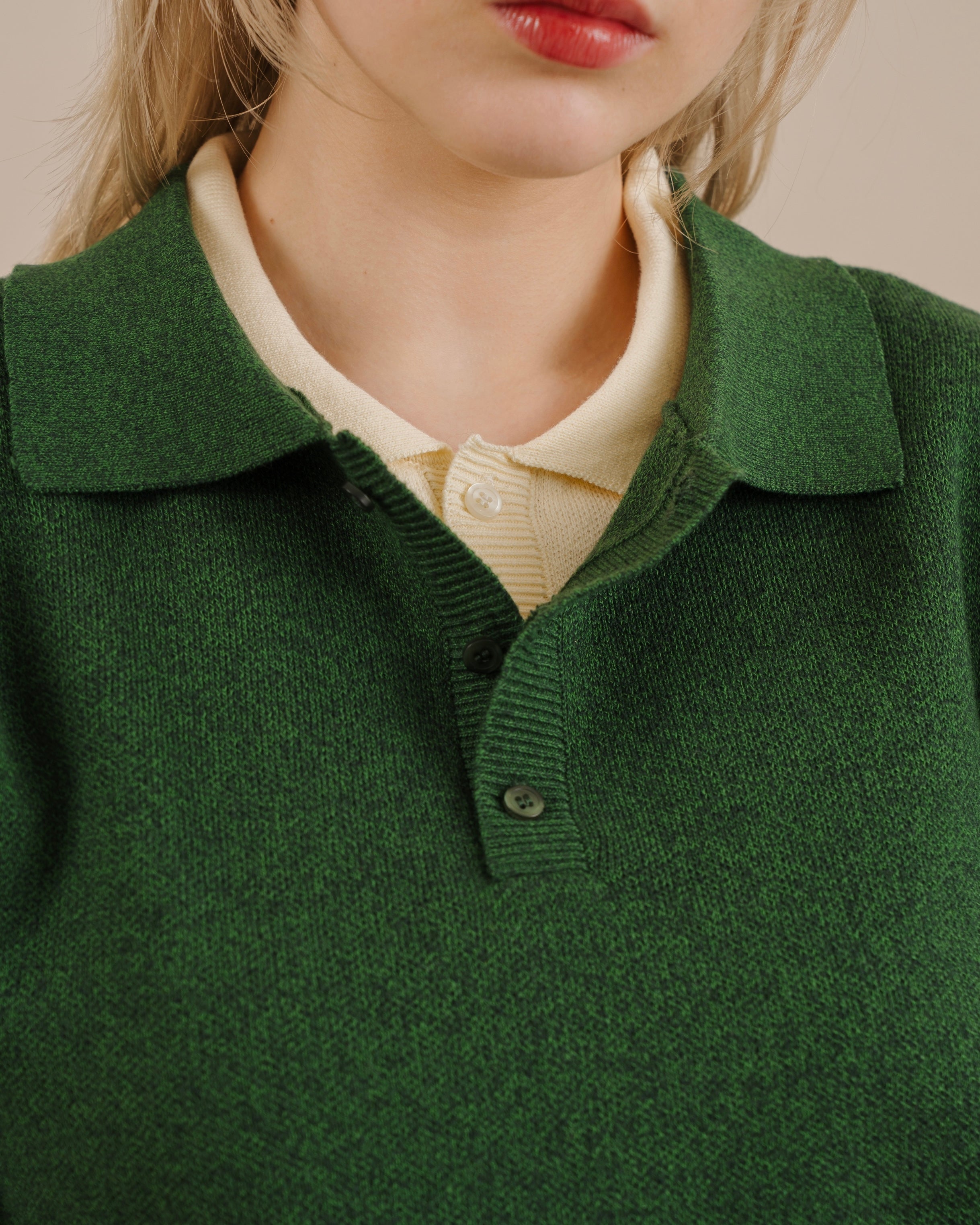 Outline Layered Knit Polo