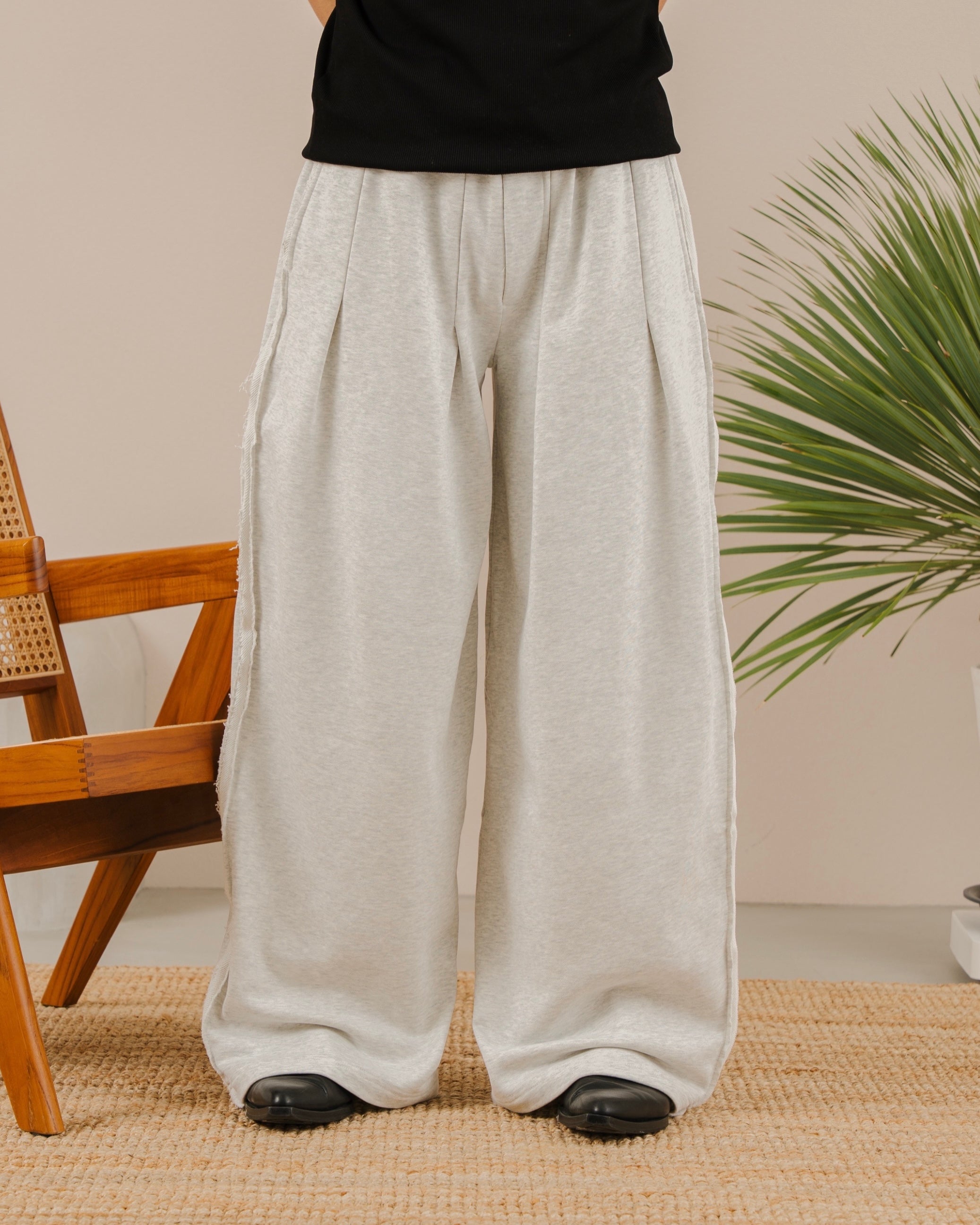 Inside-Out Wide Sweatpants