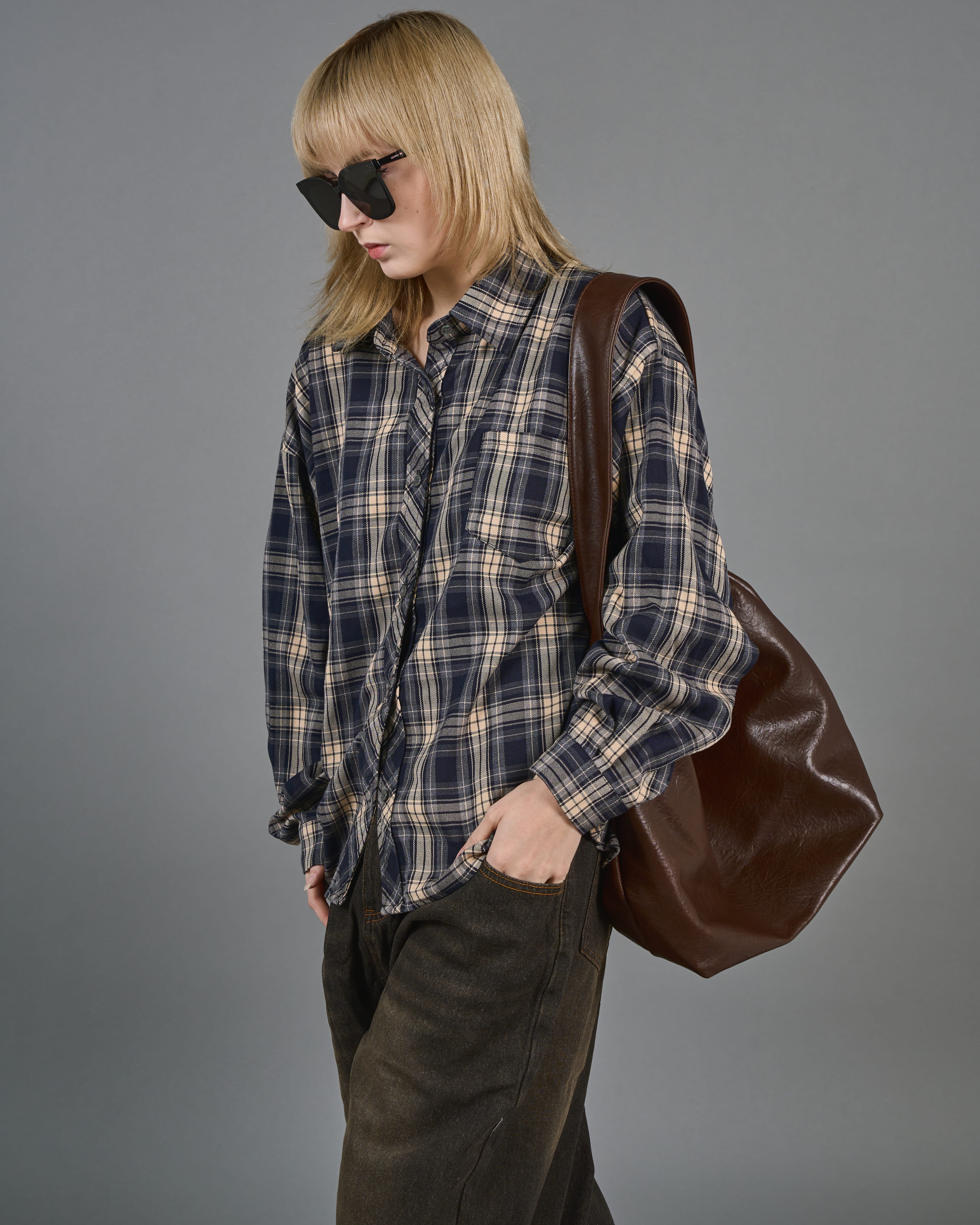 retro check shirt - レトロチェックシャツ レトロチェックシャツ厚手コットン メンズ レディース 春秋