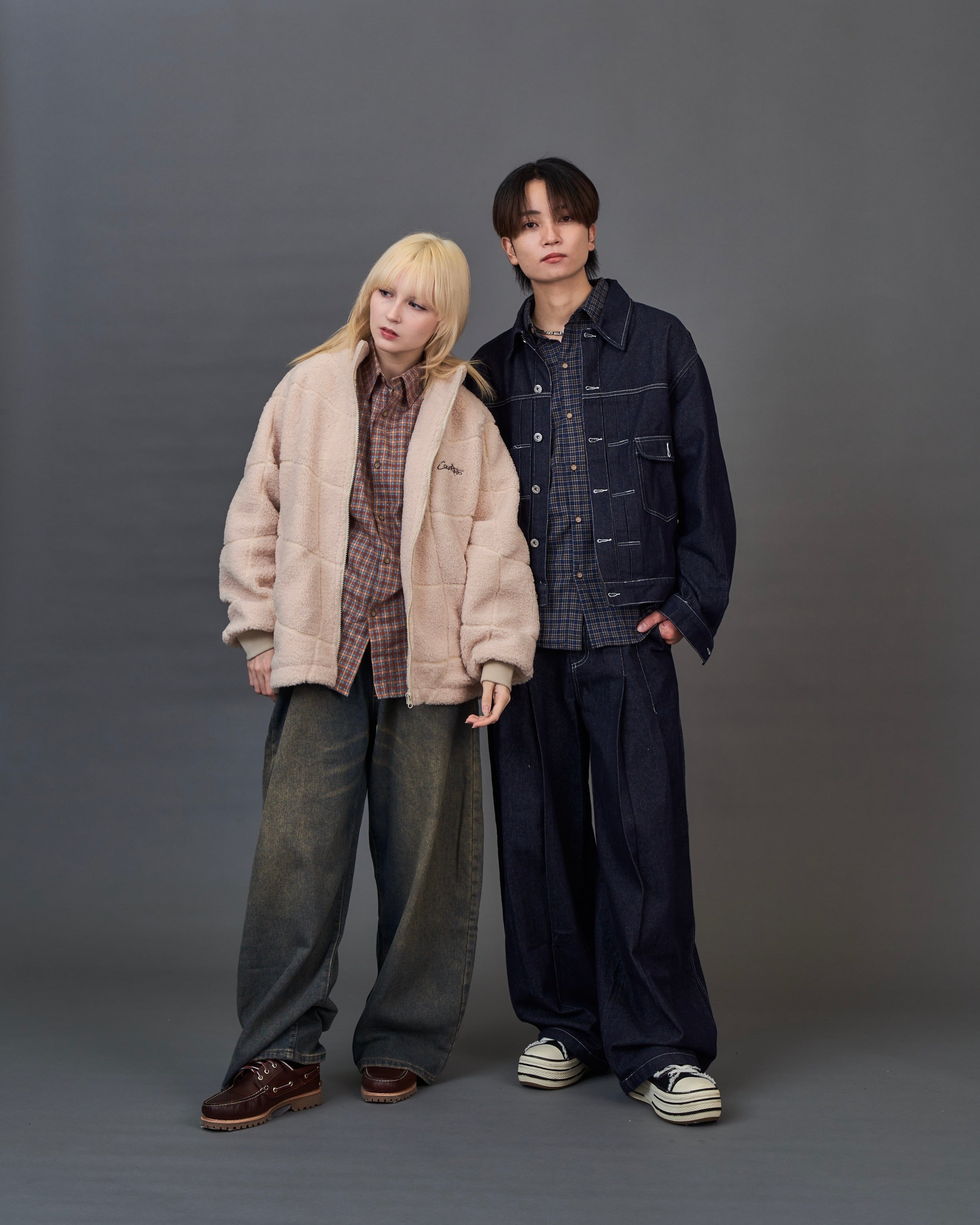 Check Pattern Regular Collar Shirt /チェックパターン レギュラー