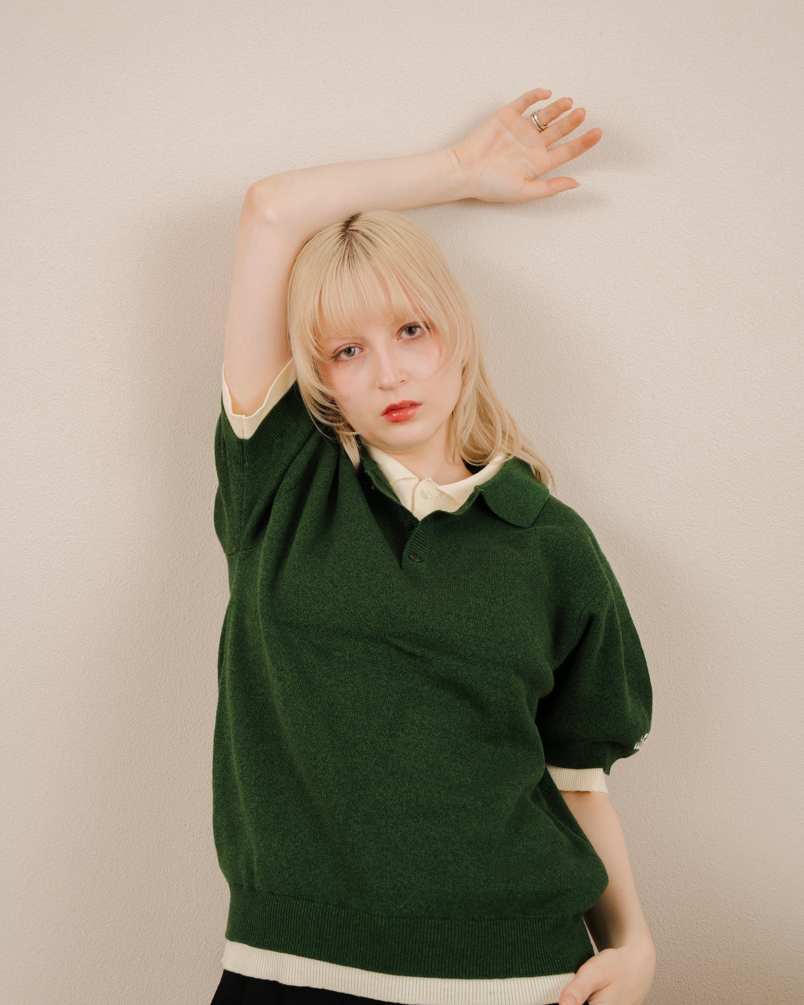 Outline Layered Knit Polo
