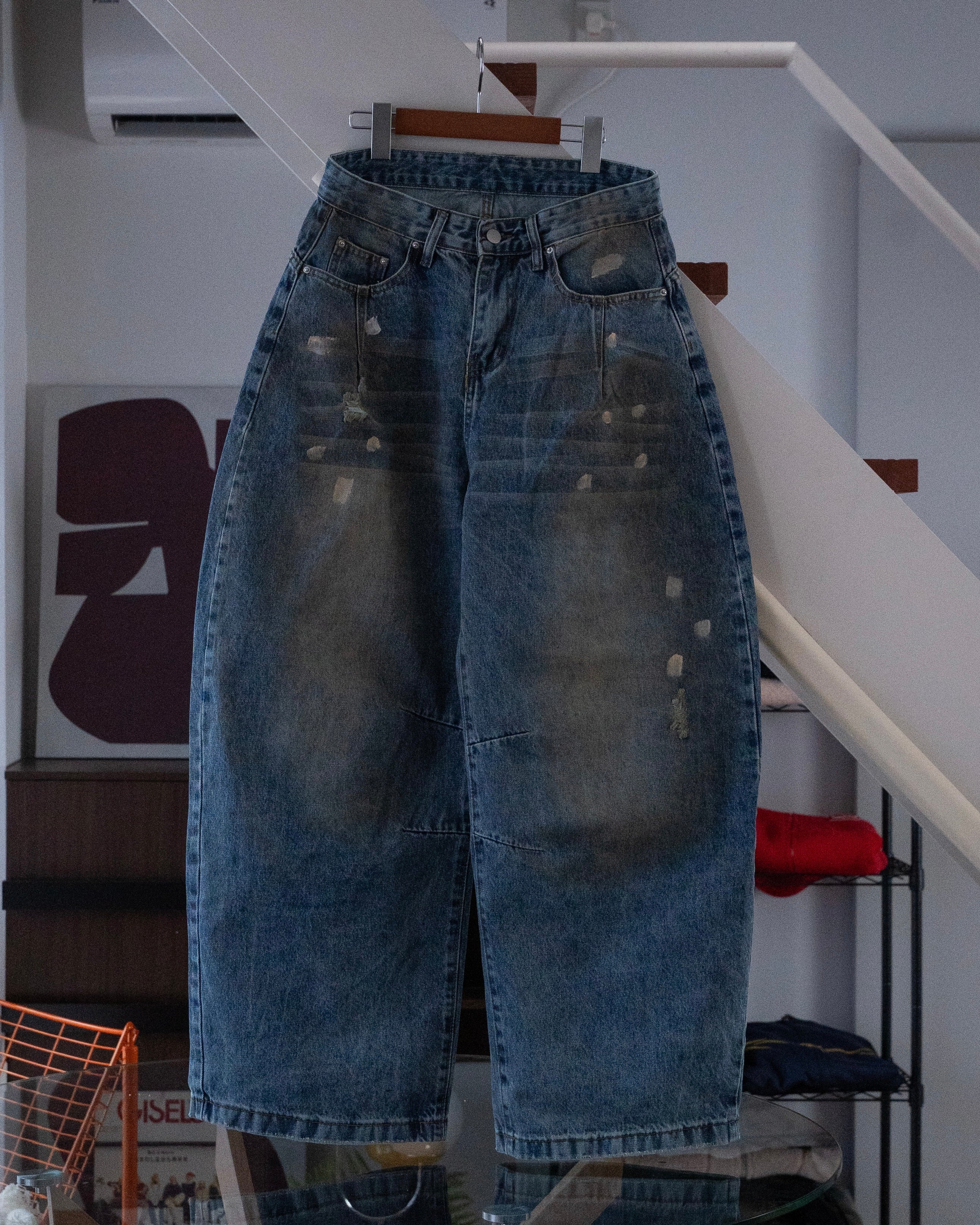 ペイントフェード バルーンデニムパンツSL0074