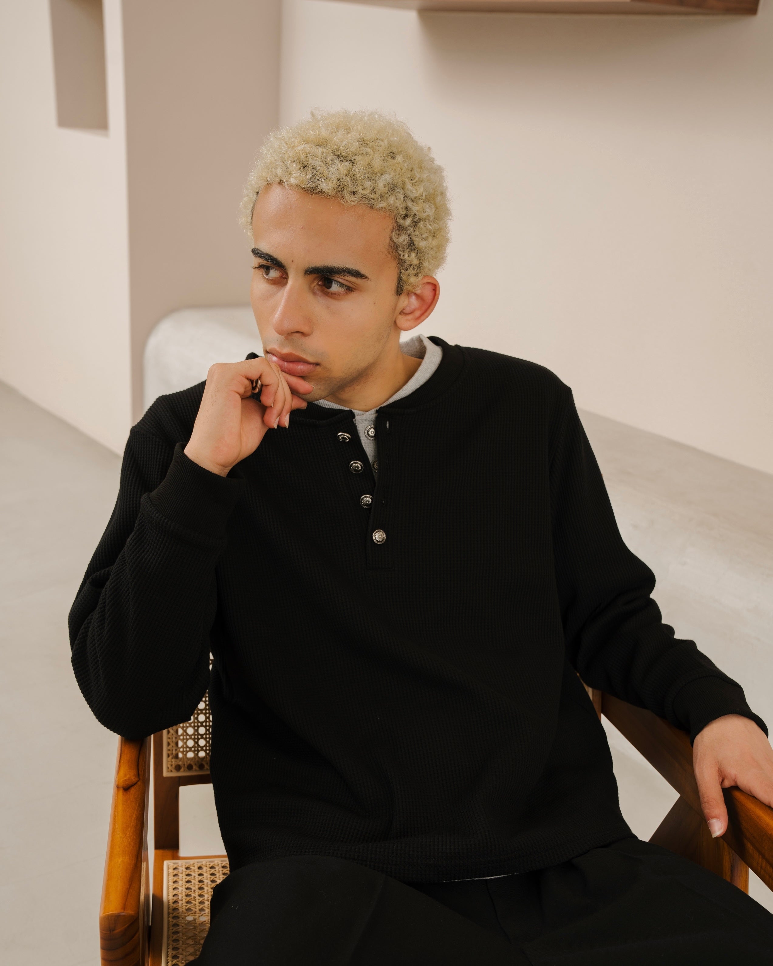 Fragment Heavy Henley Neck Tee