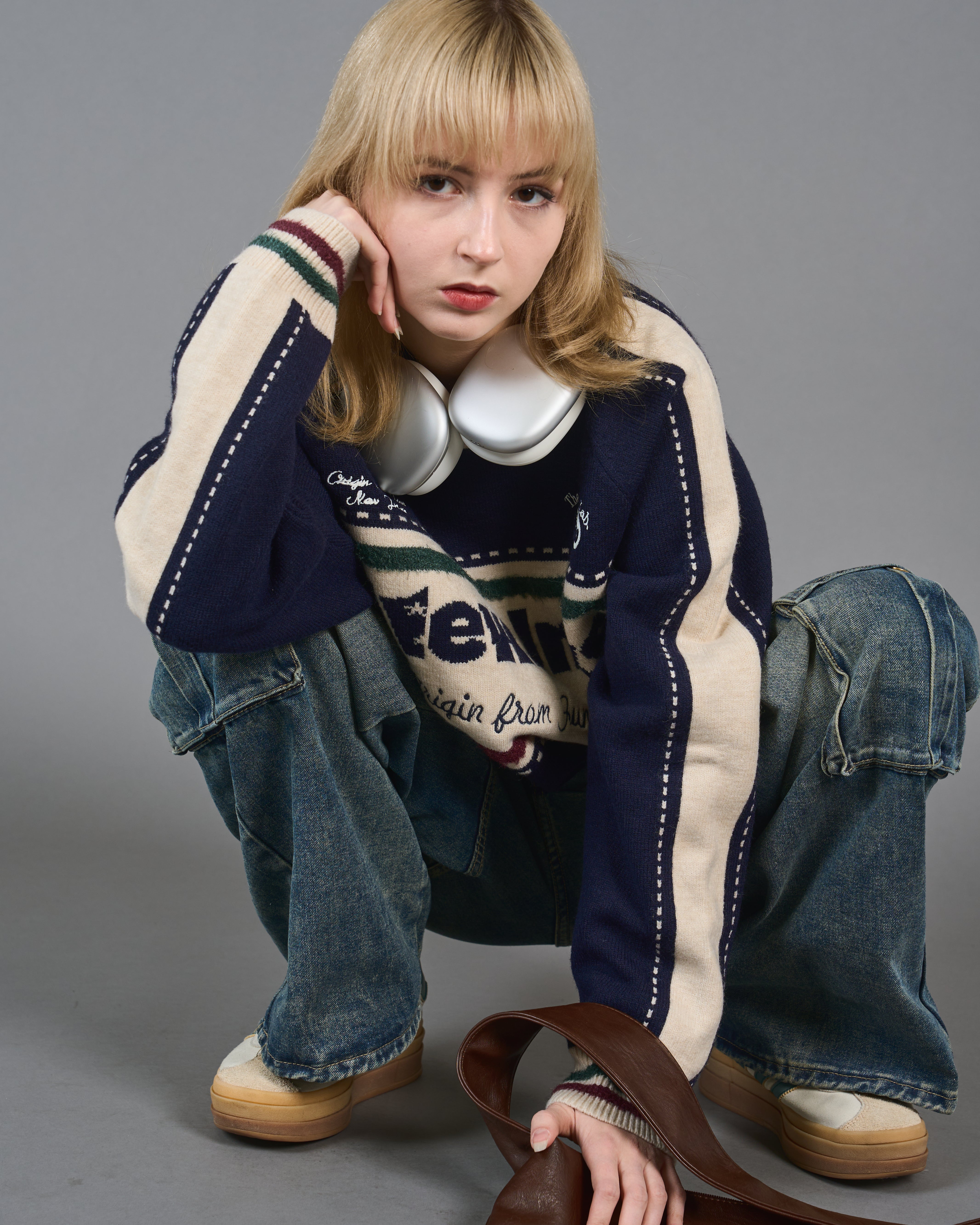 IORE イオレ　ニット カラーブロックリンガーニットSL0010