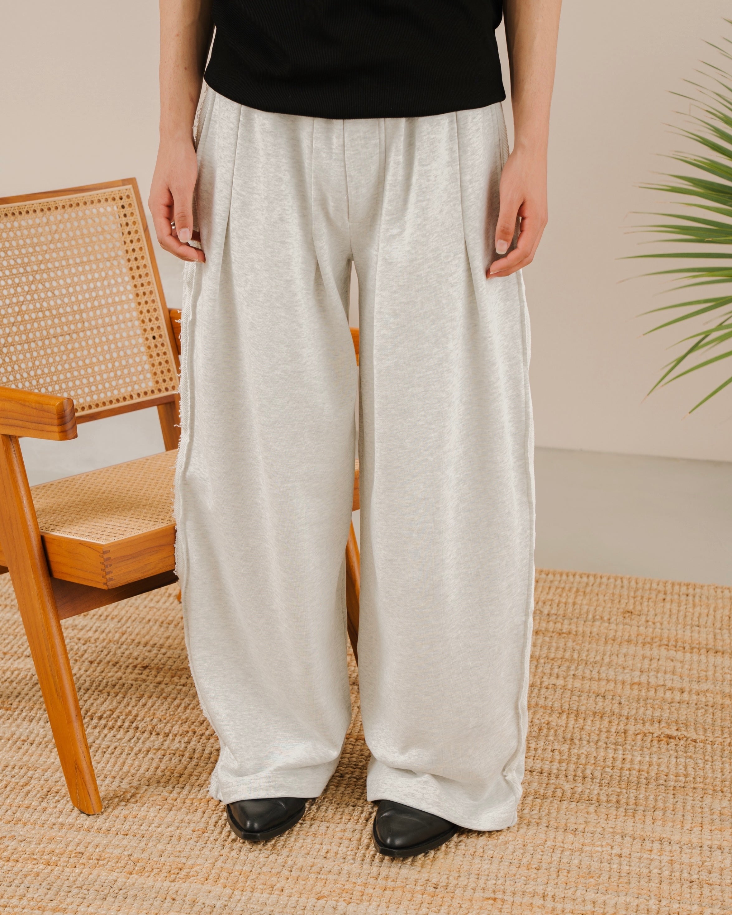 Inside-Out Wide Sweatpants