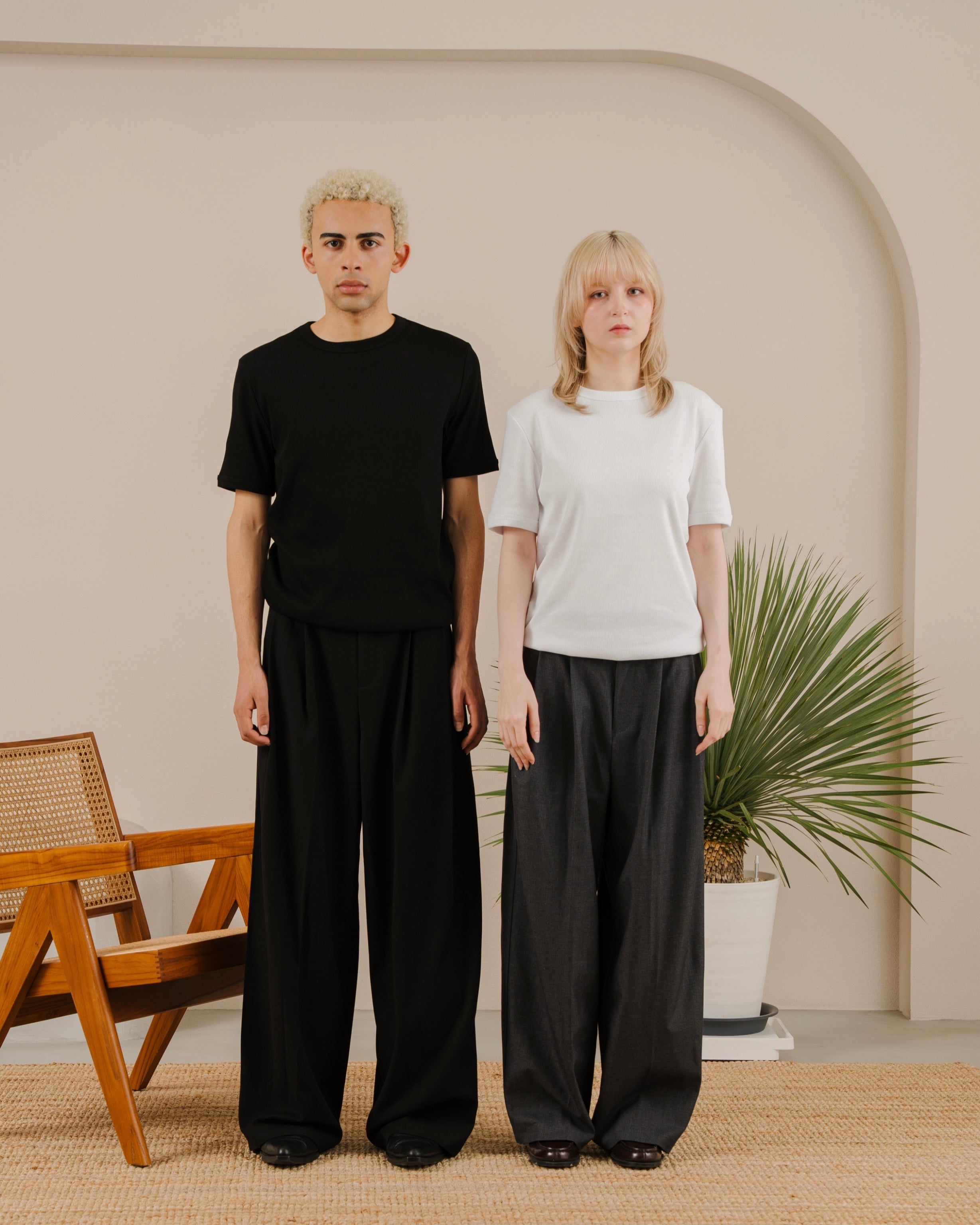 Deep tuck slacks