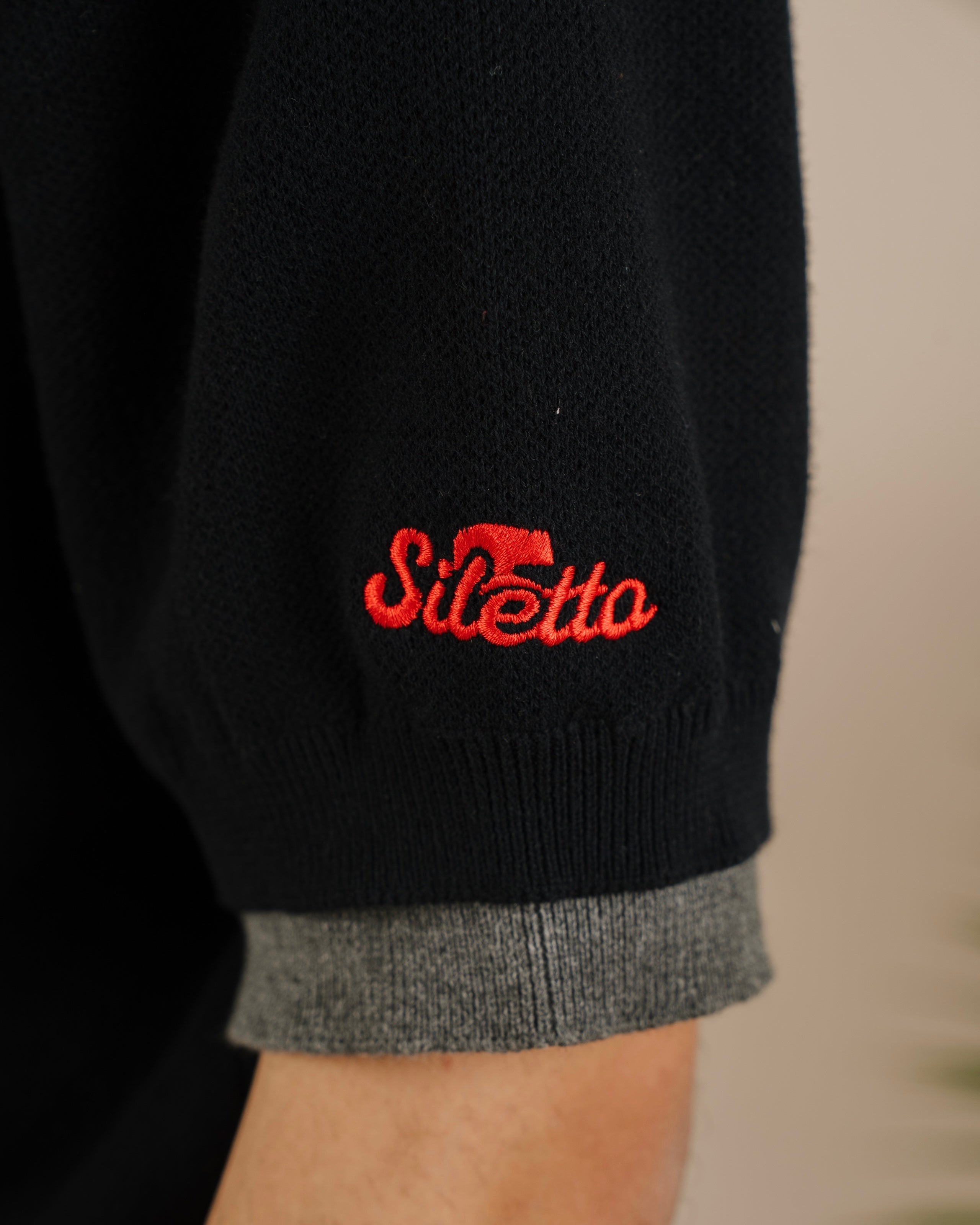 Outline Layered Knit Polo