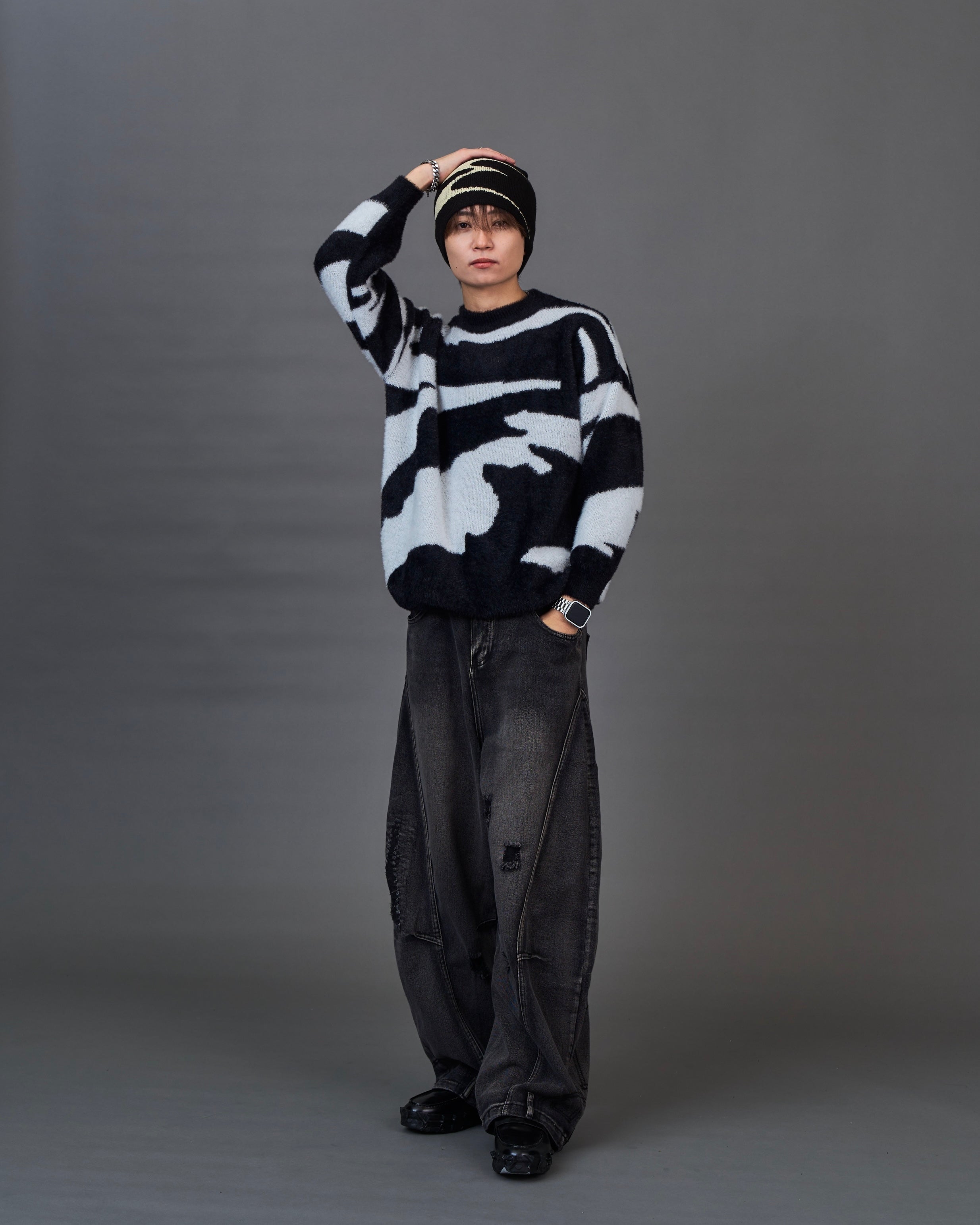 mohair like marble knit/モヘアライクマーブルニット SL0068