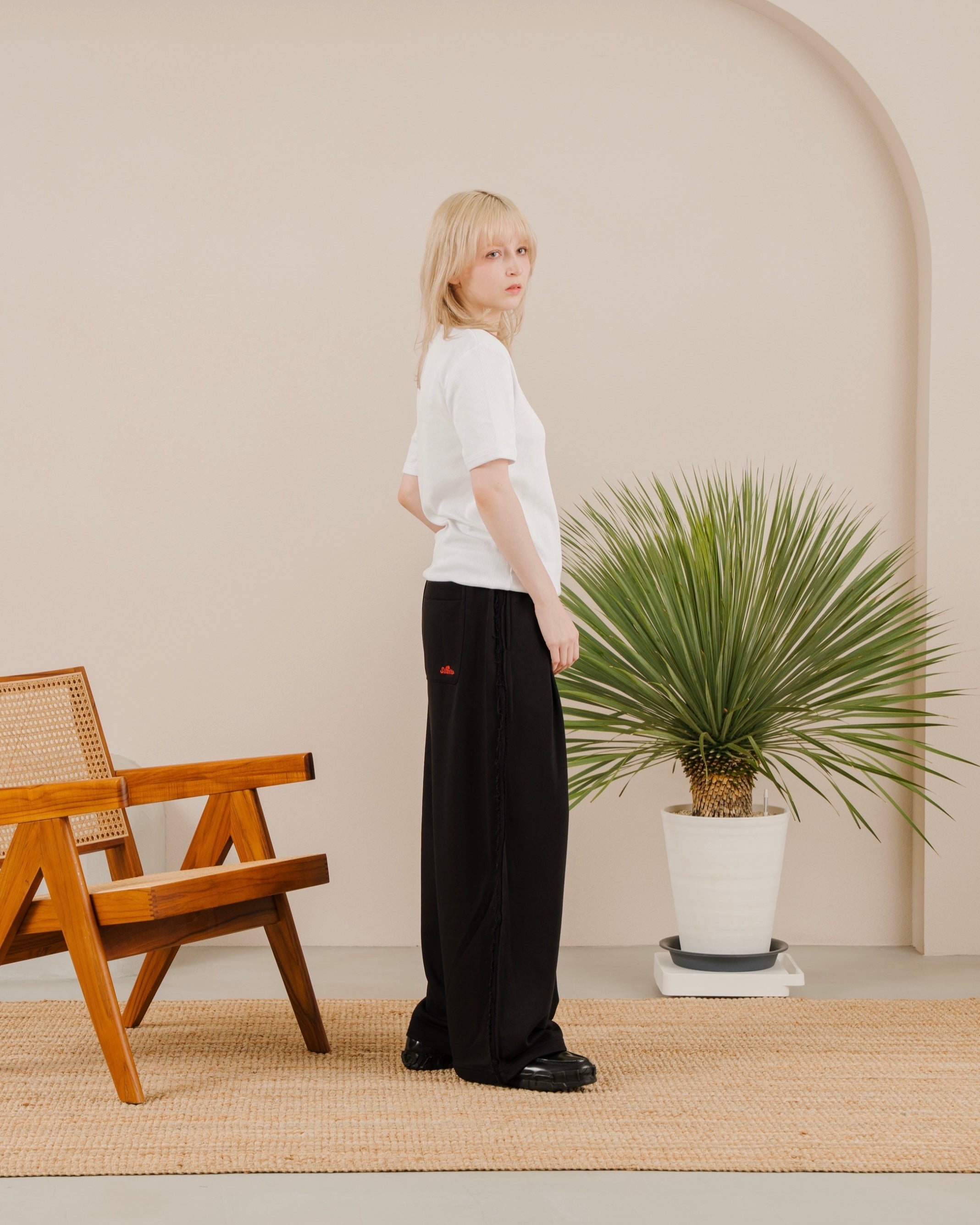 Inside-Out Wide Sweatpants