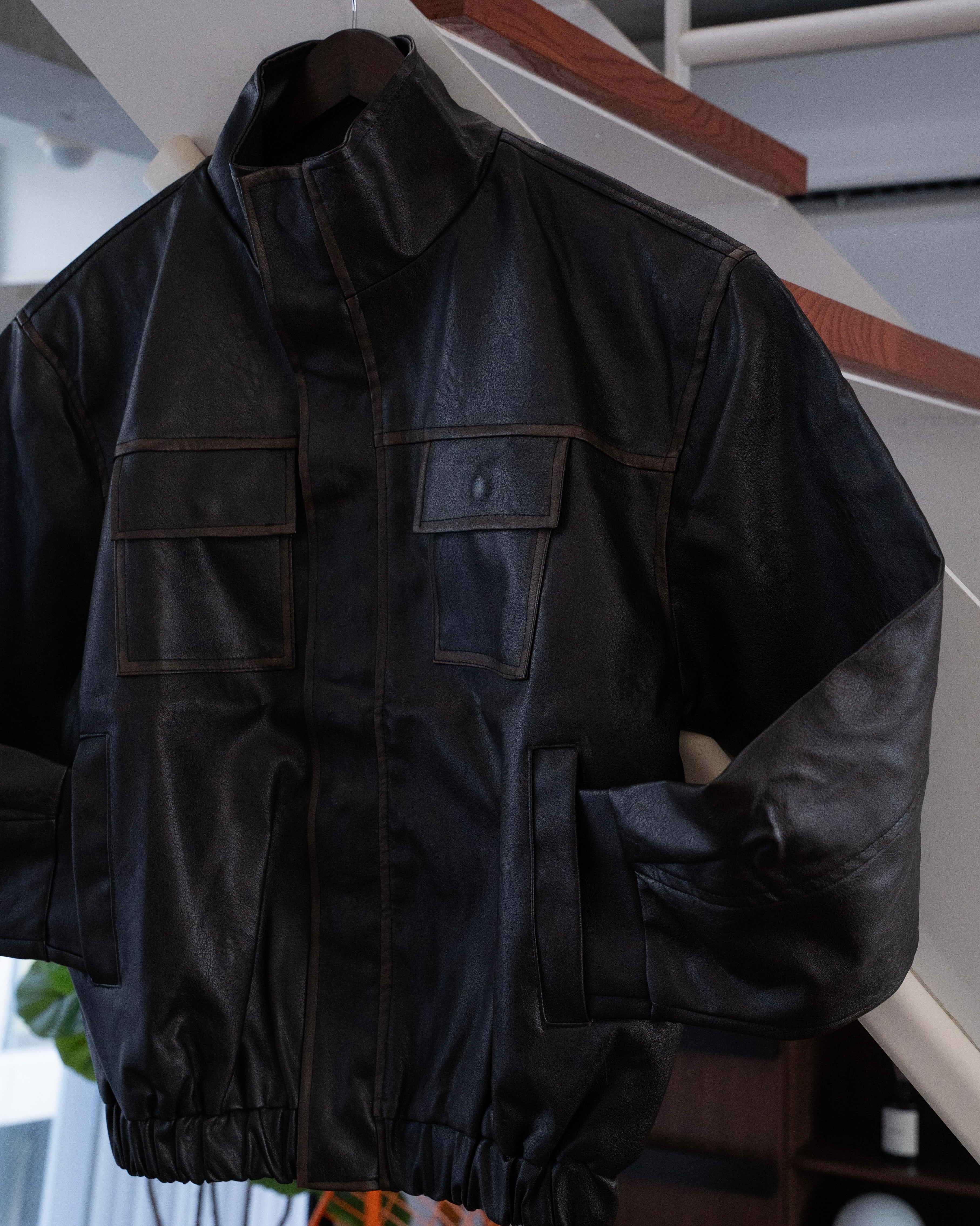 シープレザーショートブルゾンSL0077