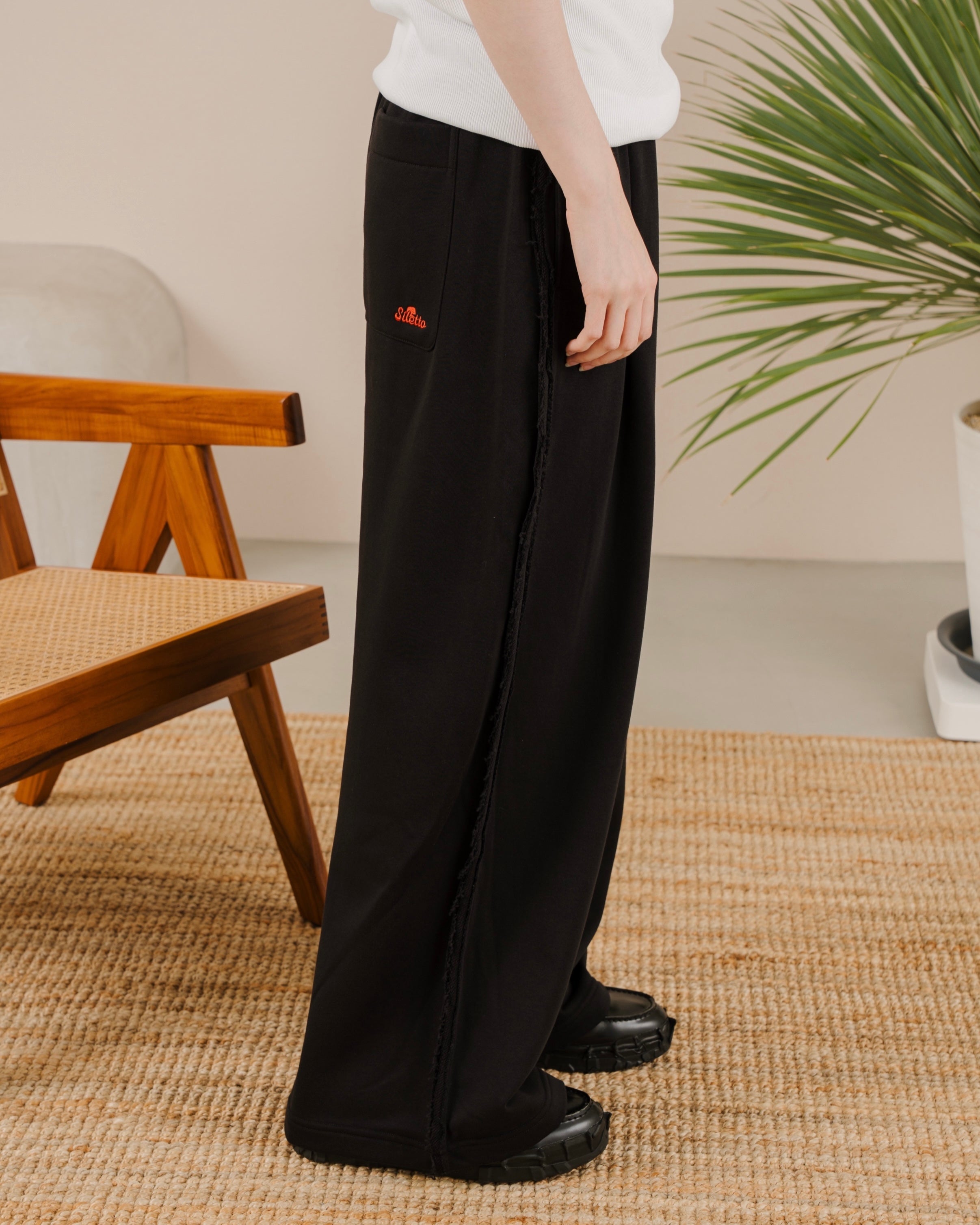 Inside-Out Wide Sweatpants
