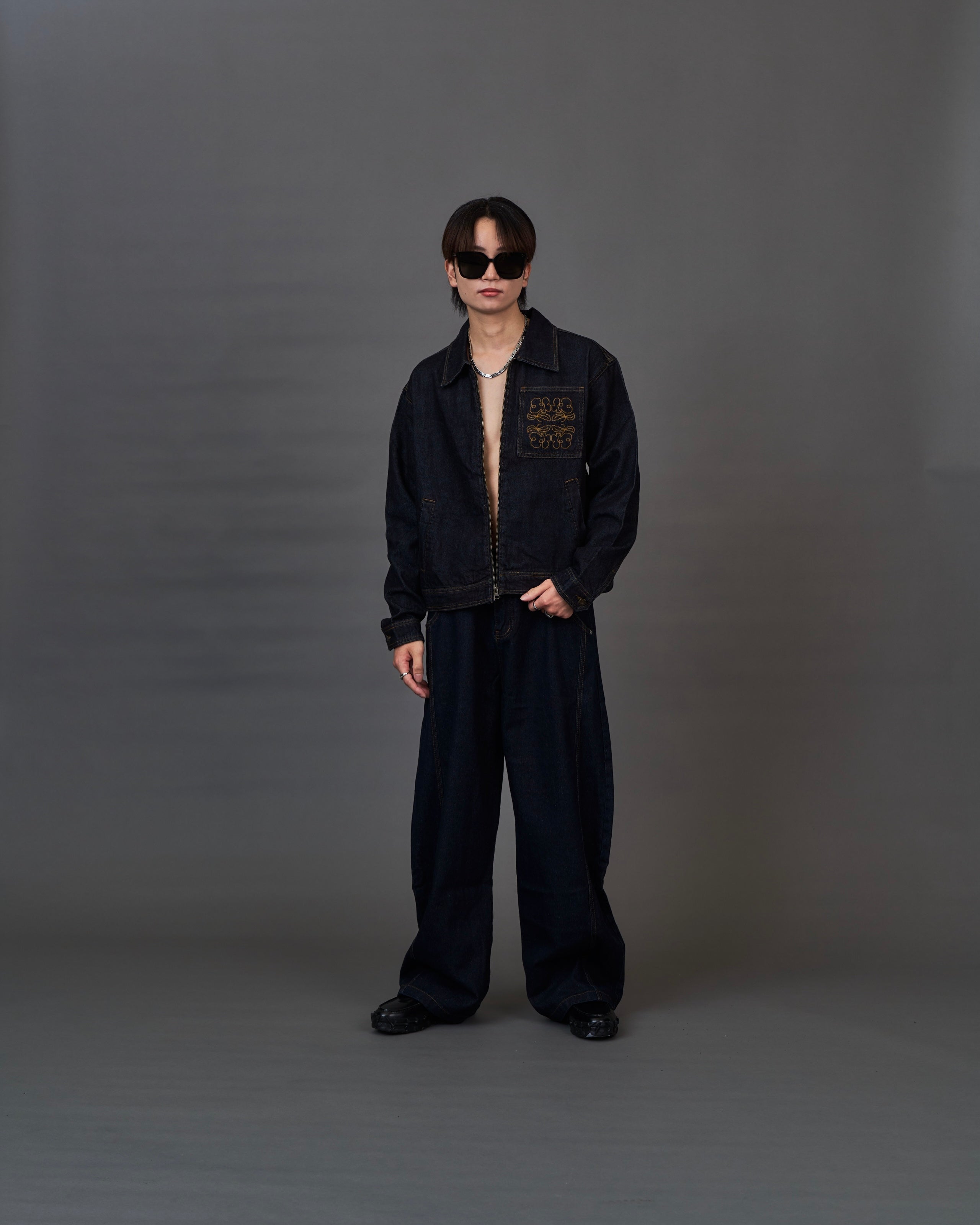 【セットアップ対応】Embroidery  Denim Jacket/エンブロイダリーデニムジャケット SL0050