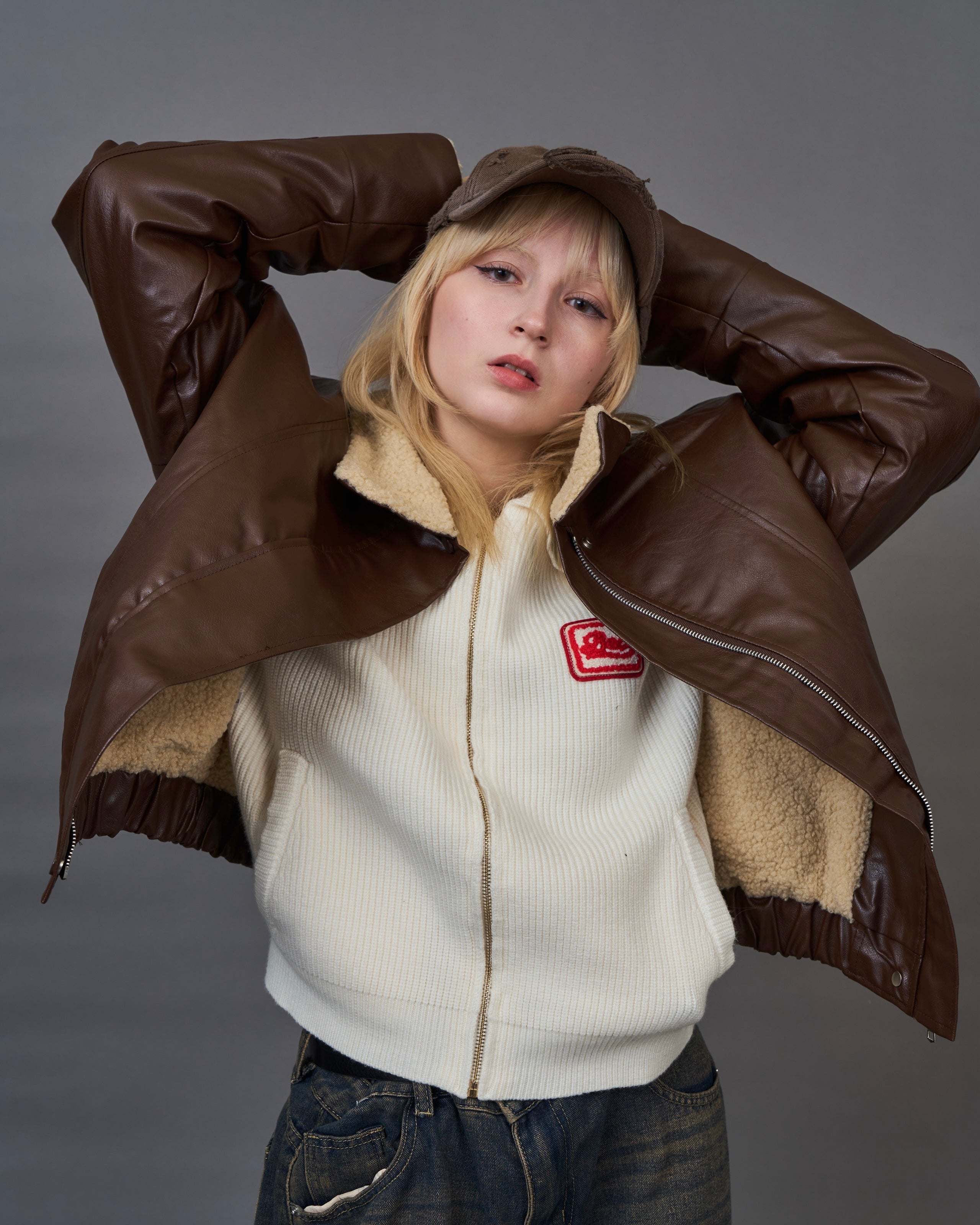 Shearling Collar Leather Jacket / シェアリングカラー レザージャケット SL0066