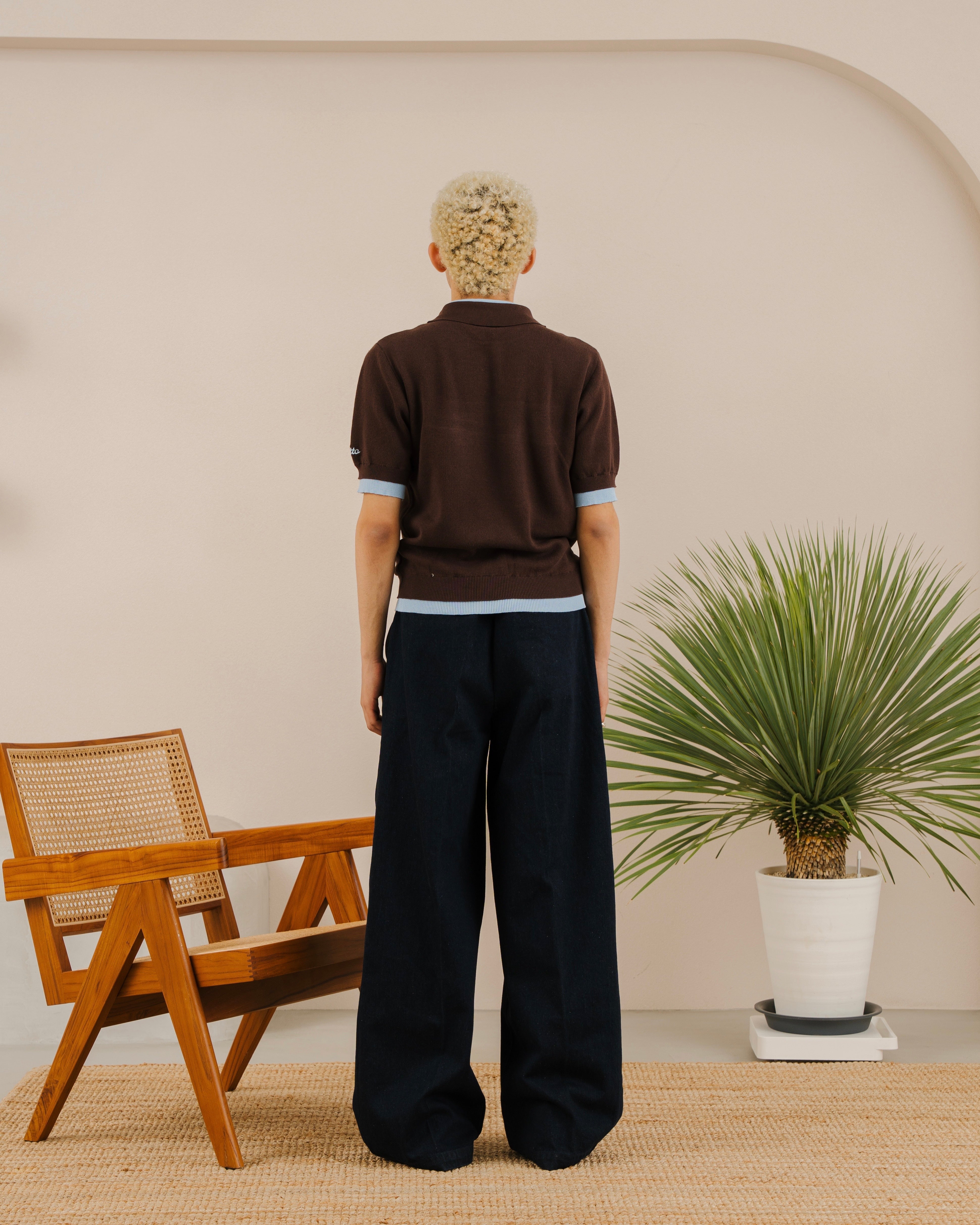 Outline Layered Knit Polo